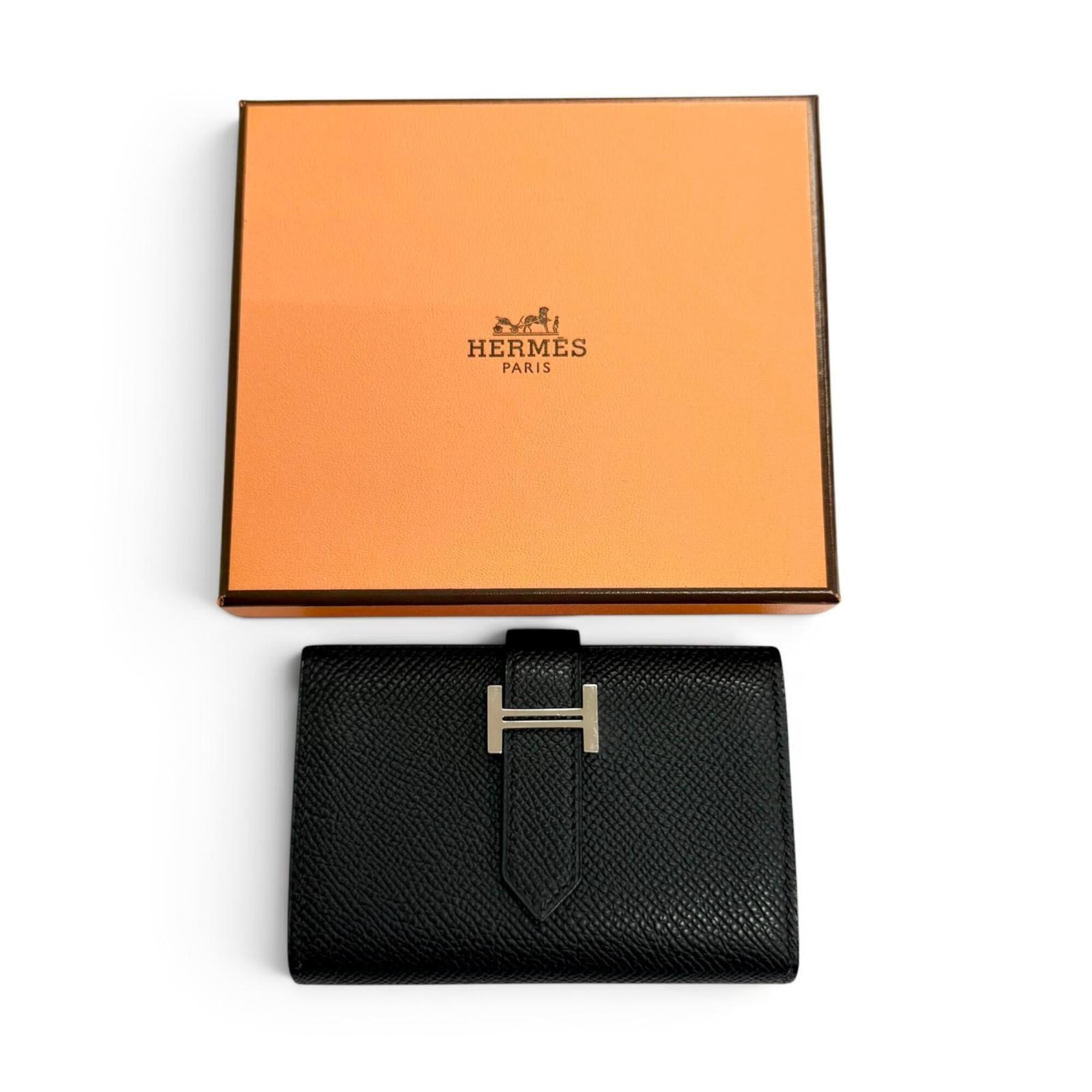 Hermes Black Epsom Leather Wallet (Bi-Fold) (Pre-Owned)