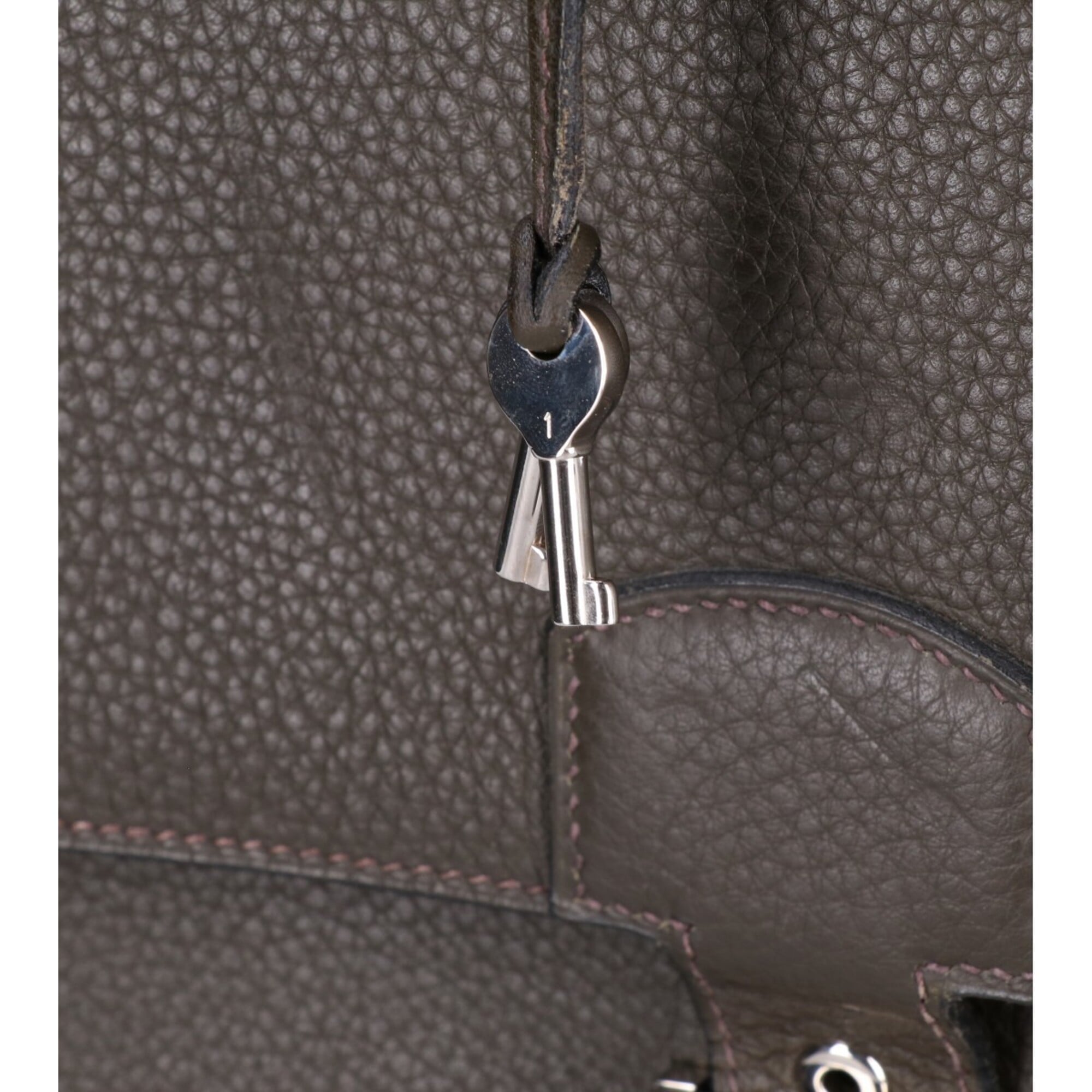 Hermes Khaki Fjord Leather Shoulder Bag (Pre-Owned)