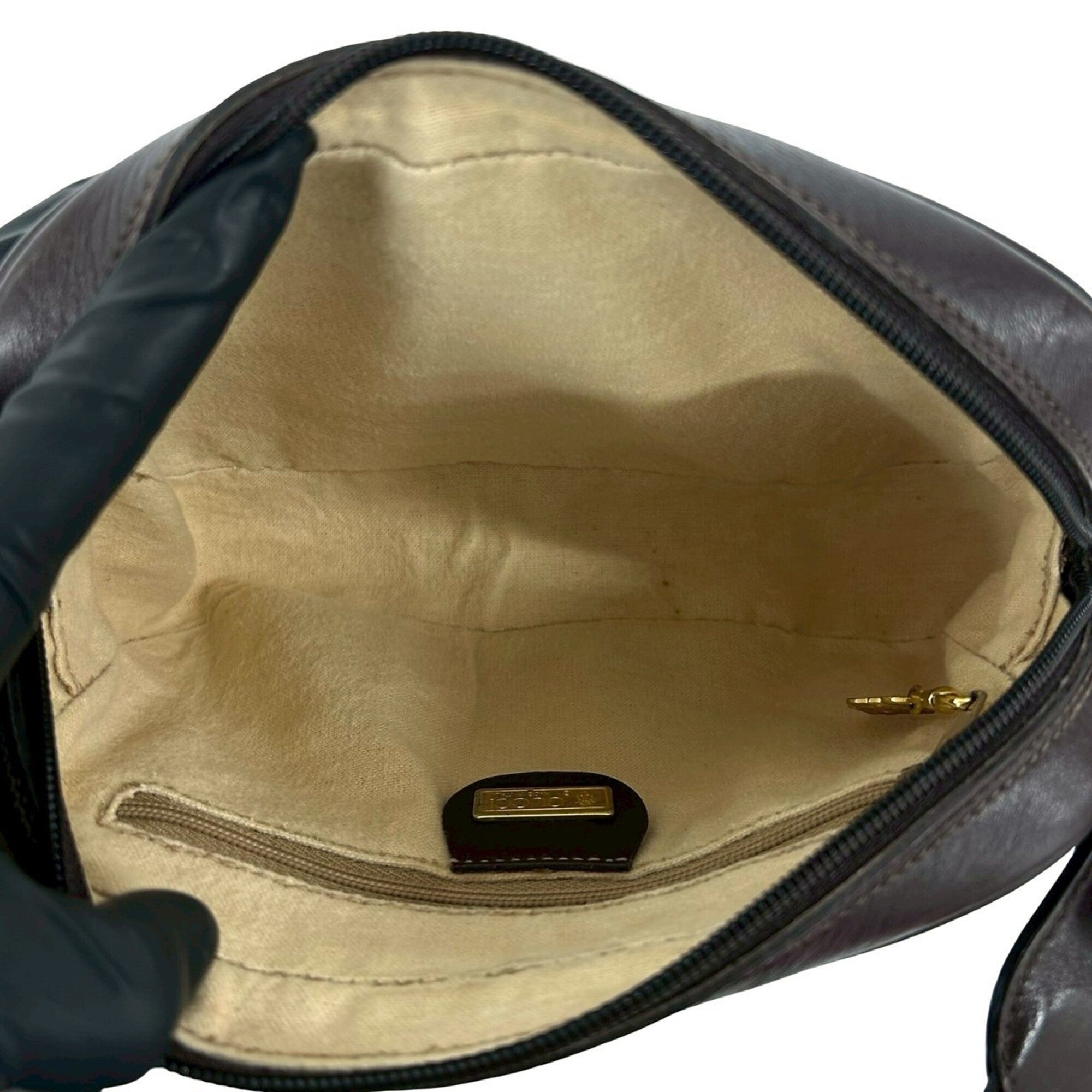 Gucci Brown Leather Pvc Pochette Shoulder Bag (Pre-Owned)