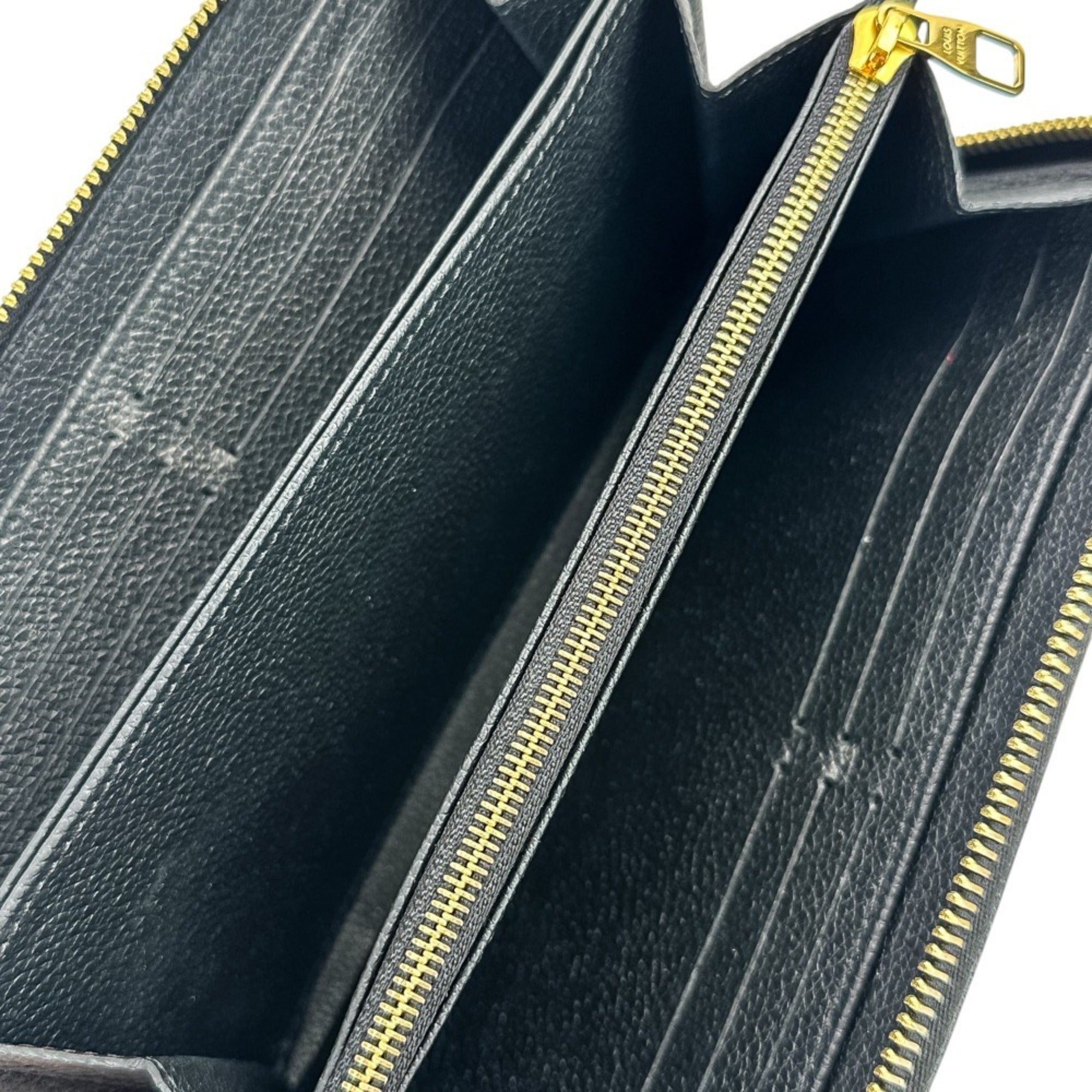 Louis Vuitton Beige Black Monogram Empreinte Long Wallet (Bi-Fold) (Pre-Owned)