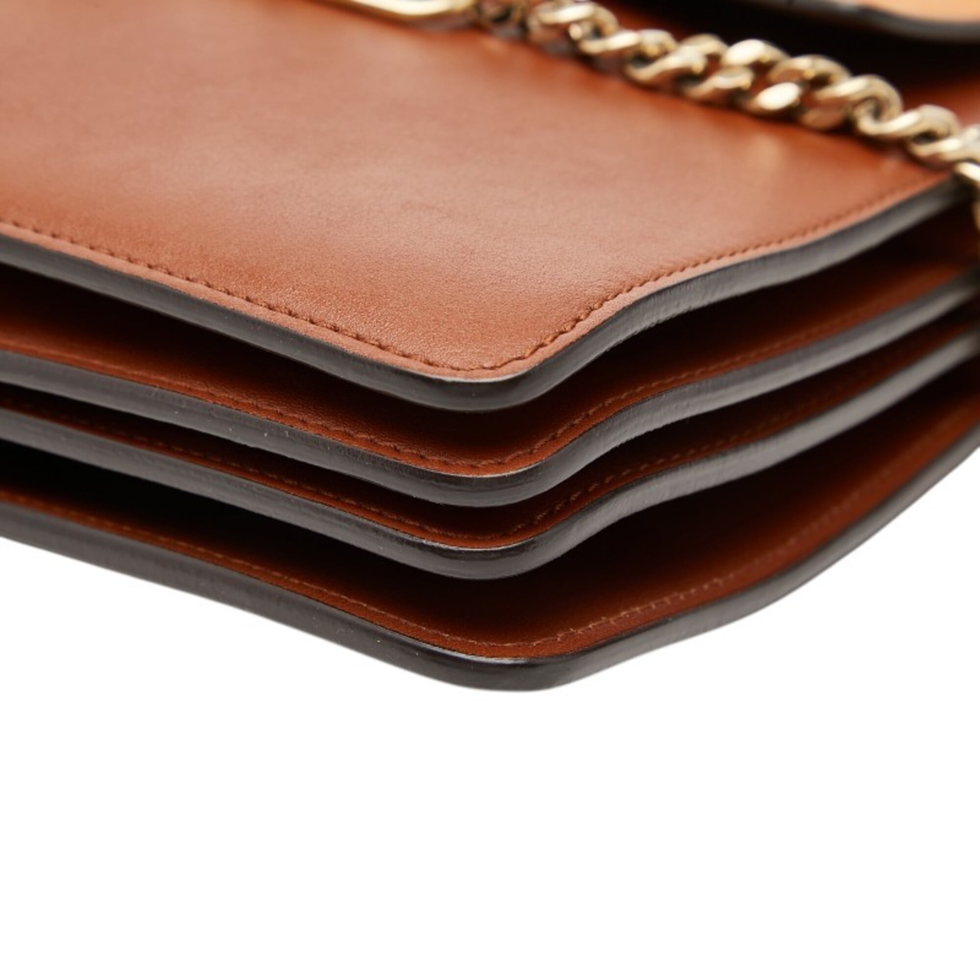 Chloé Brown Leather Clutch Bag (Pre-Owned)
