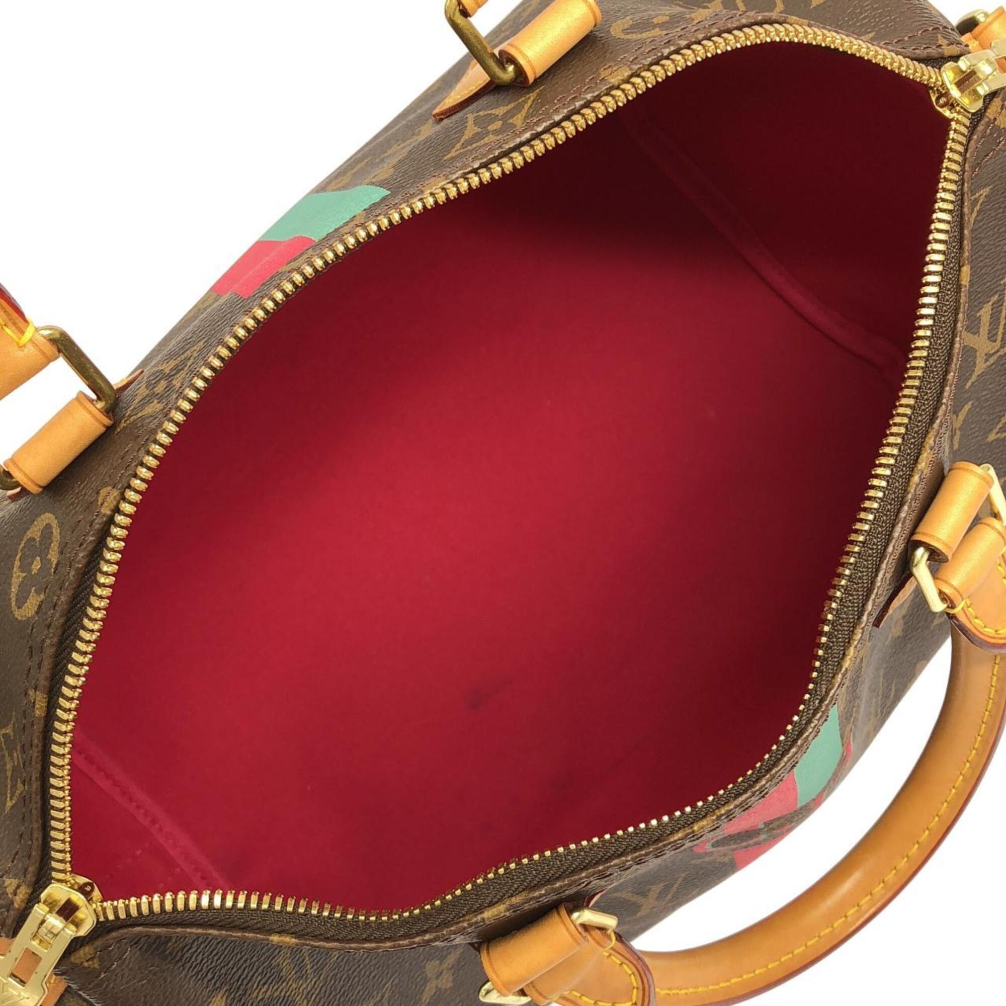 Louis Vuitton Marron Monogram Coated Canvas Boston Bag (Pre-Owned)