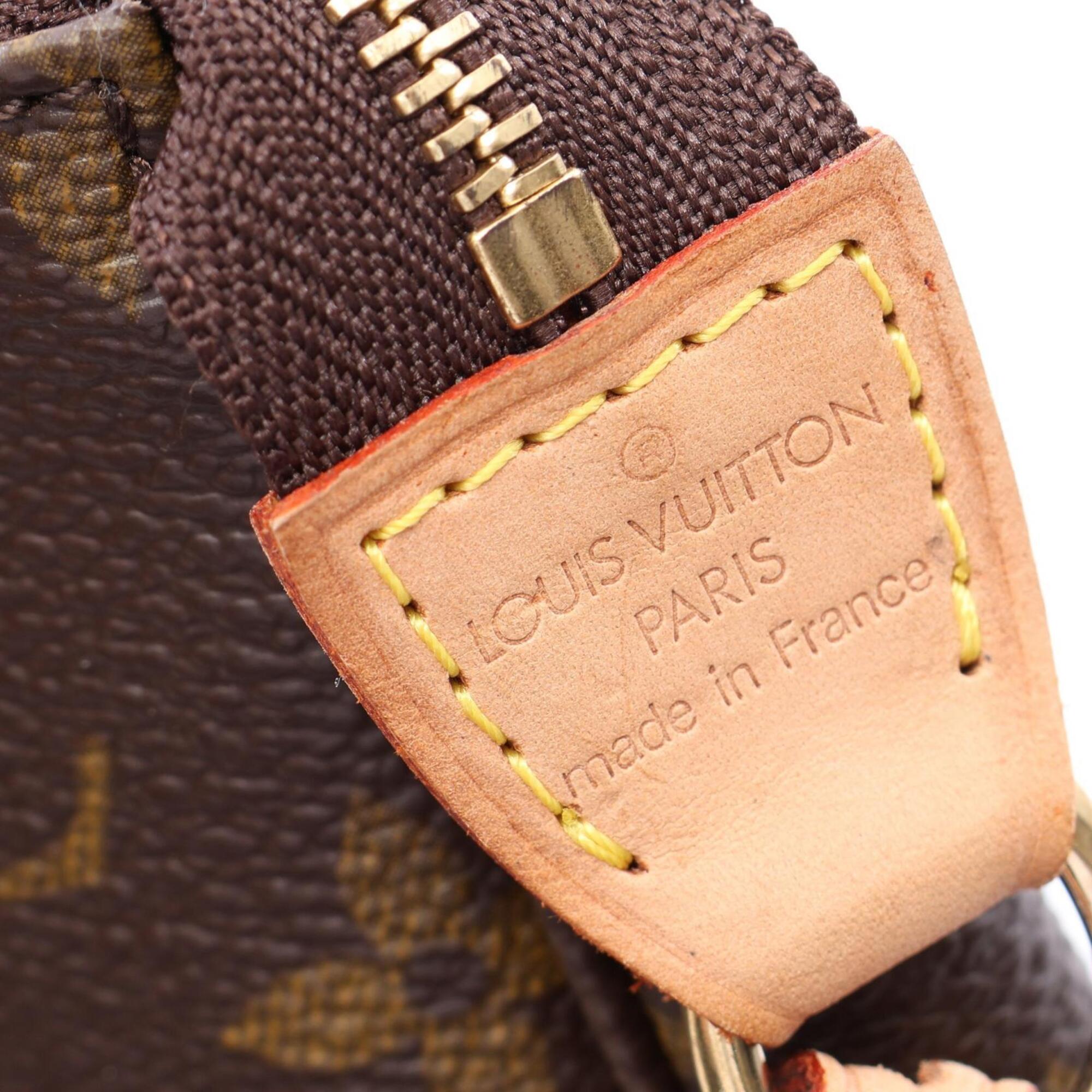 Louis Vuitton Brown Coated Canvas Leather Handbag (Pre-Owned)