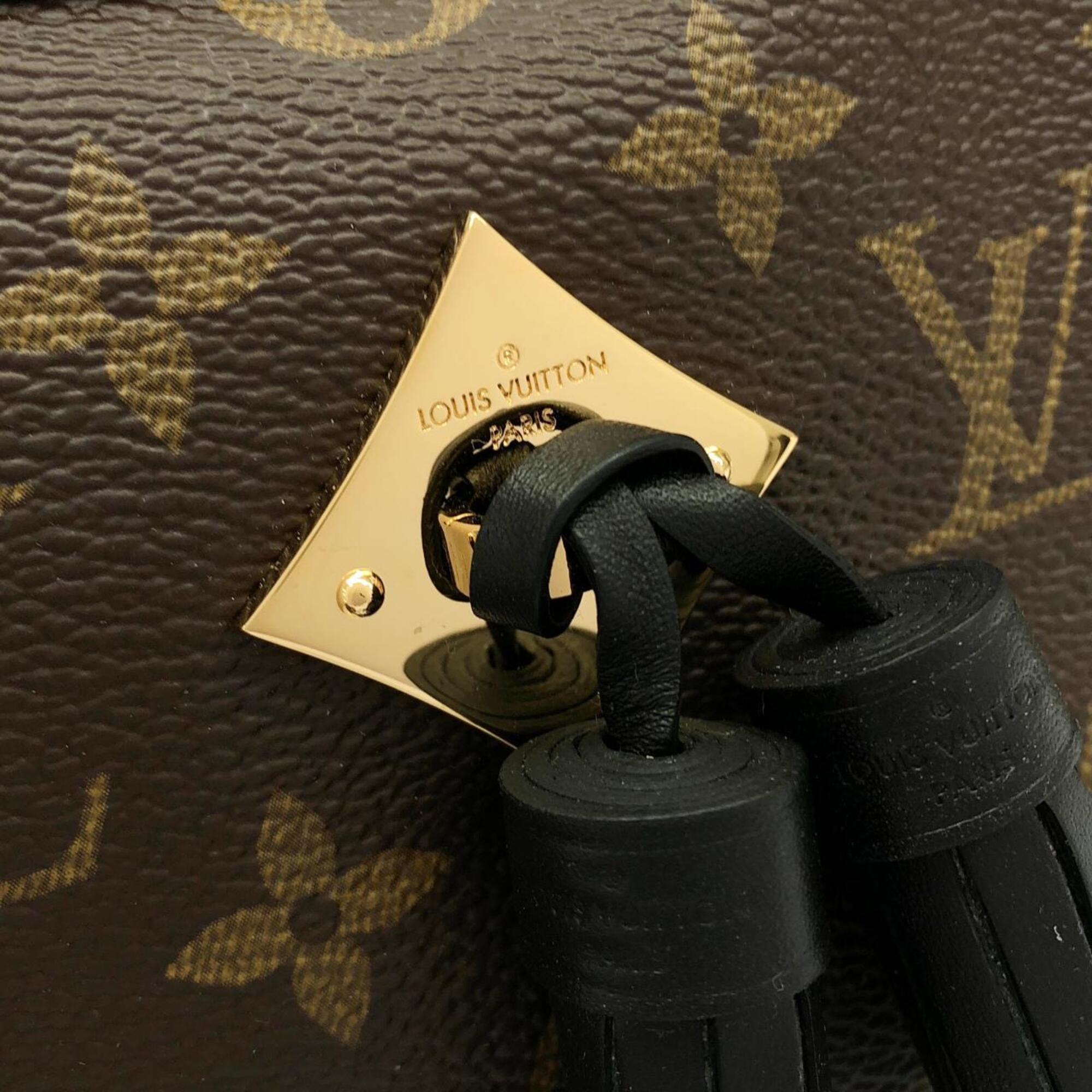 Louis Vuitton Black Marron Coated Canvas Leather Shoulder Bag (Pre-Owned)