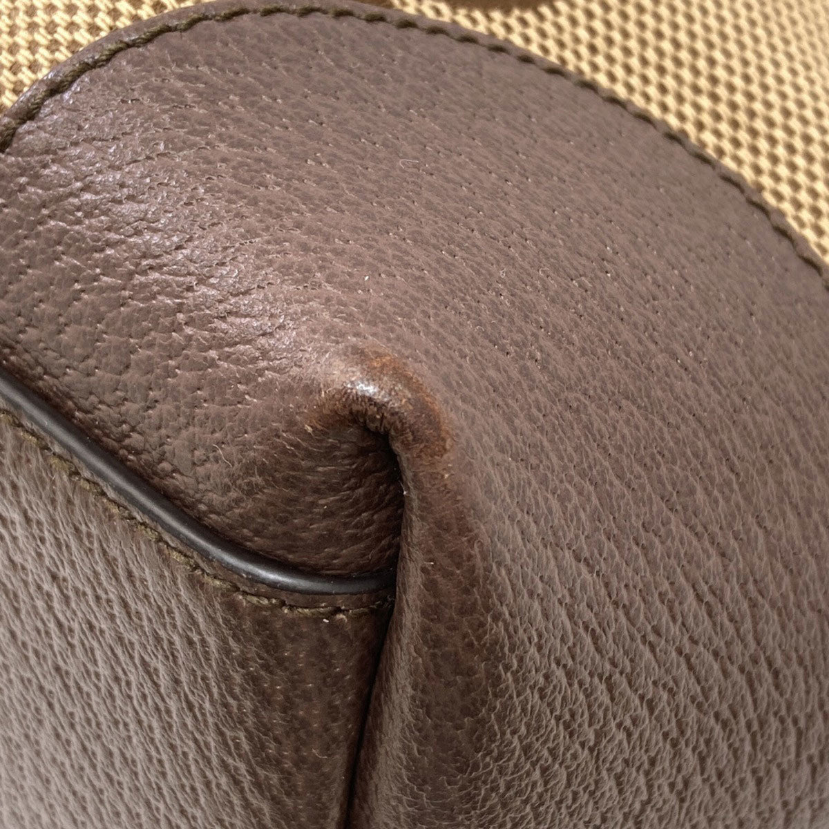 Gucci Beige Brown Canvas Tote Bag (Pre-Owned)