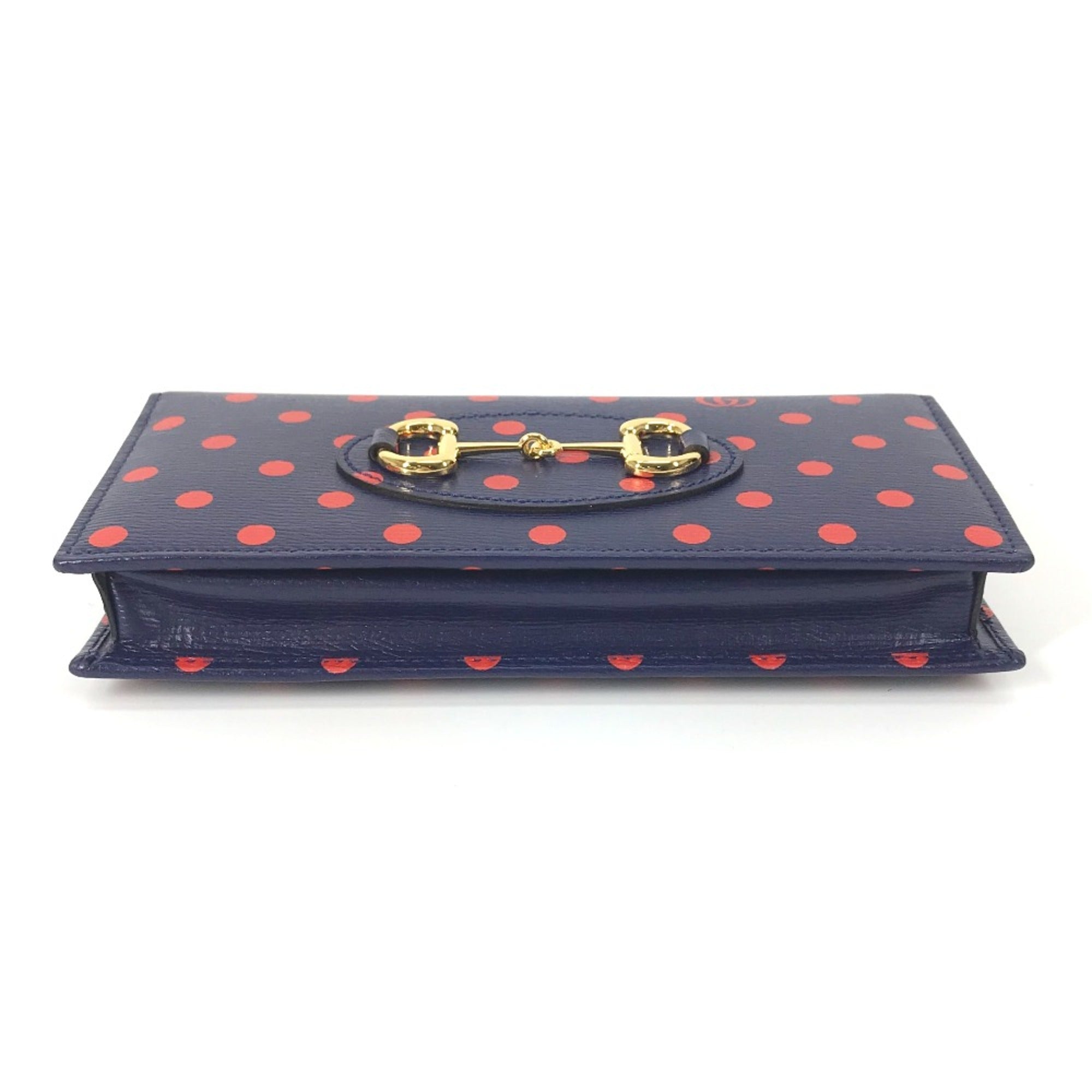 Gucci Navy Leather Long Wallet (Bi-Fold) (Pre-Owned)