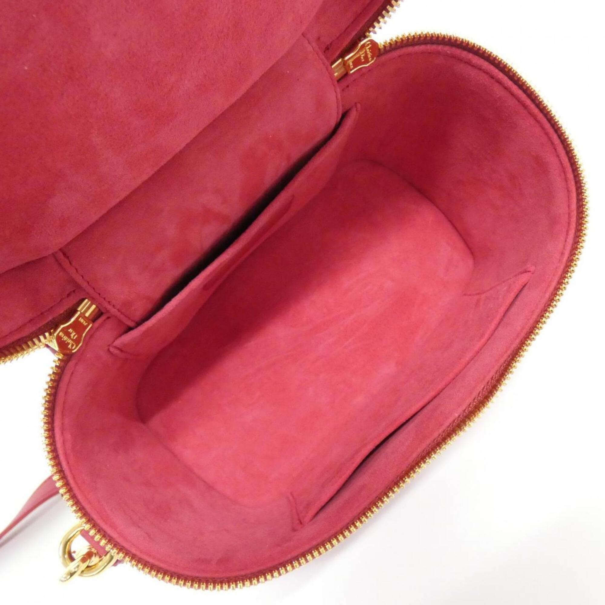 Christian Dior Red Color Leather Handbag (Pre-Owned)