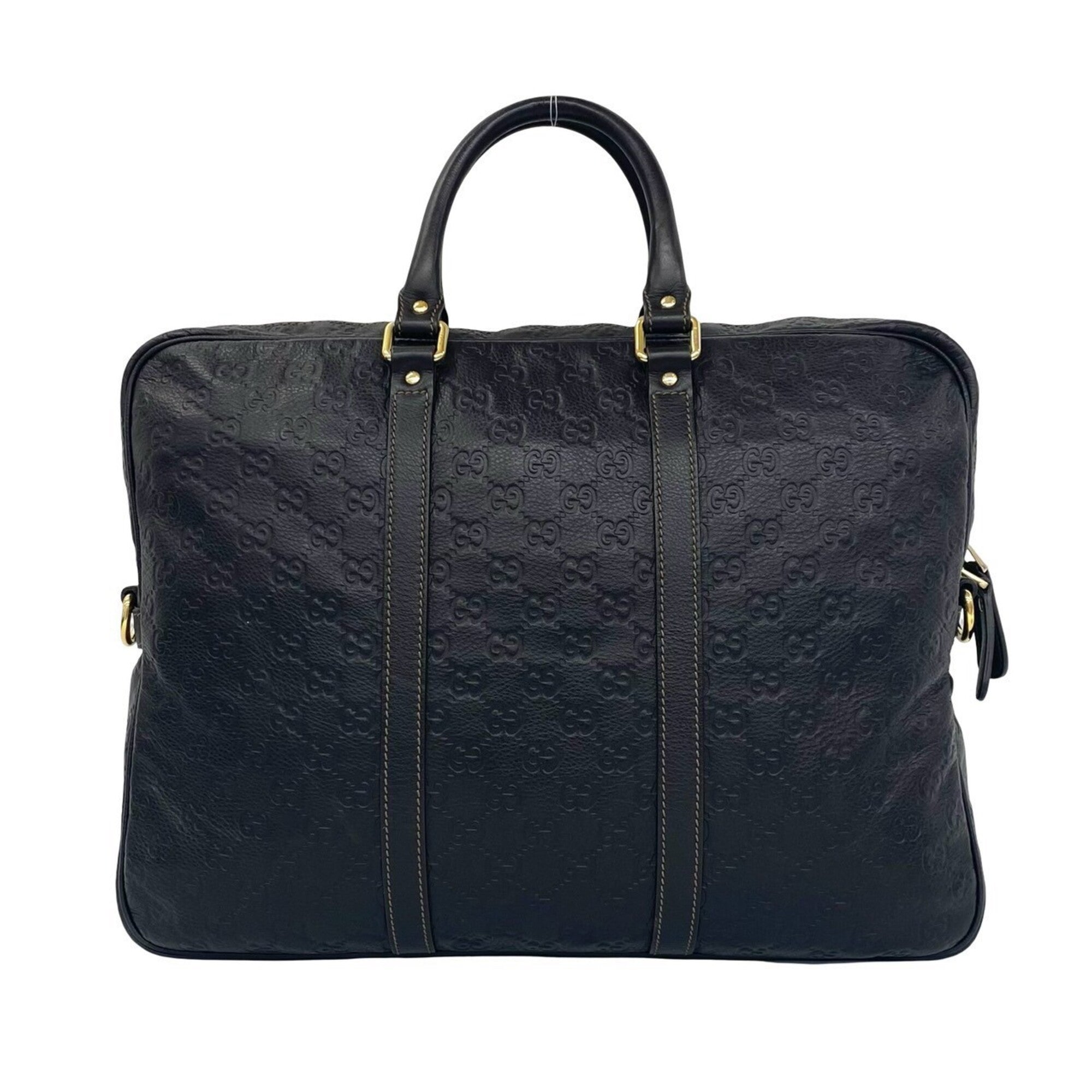 Gucci Brown Leather Handbag Shoulder Bag (Pre-Owned)