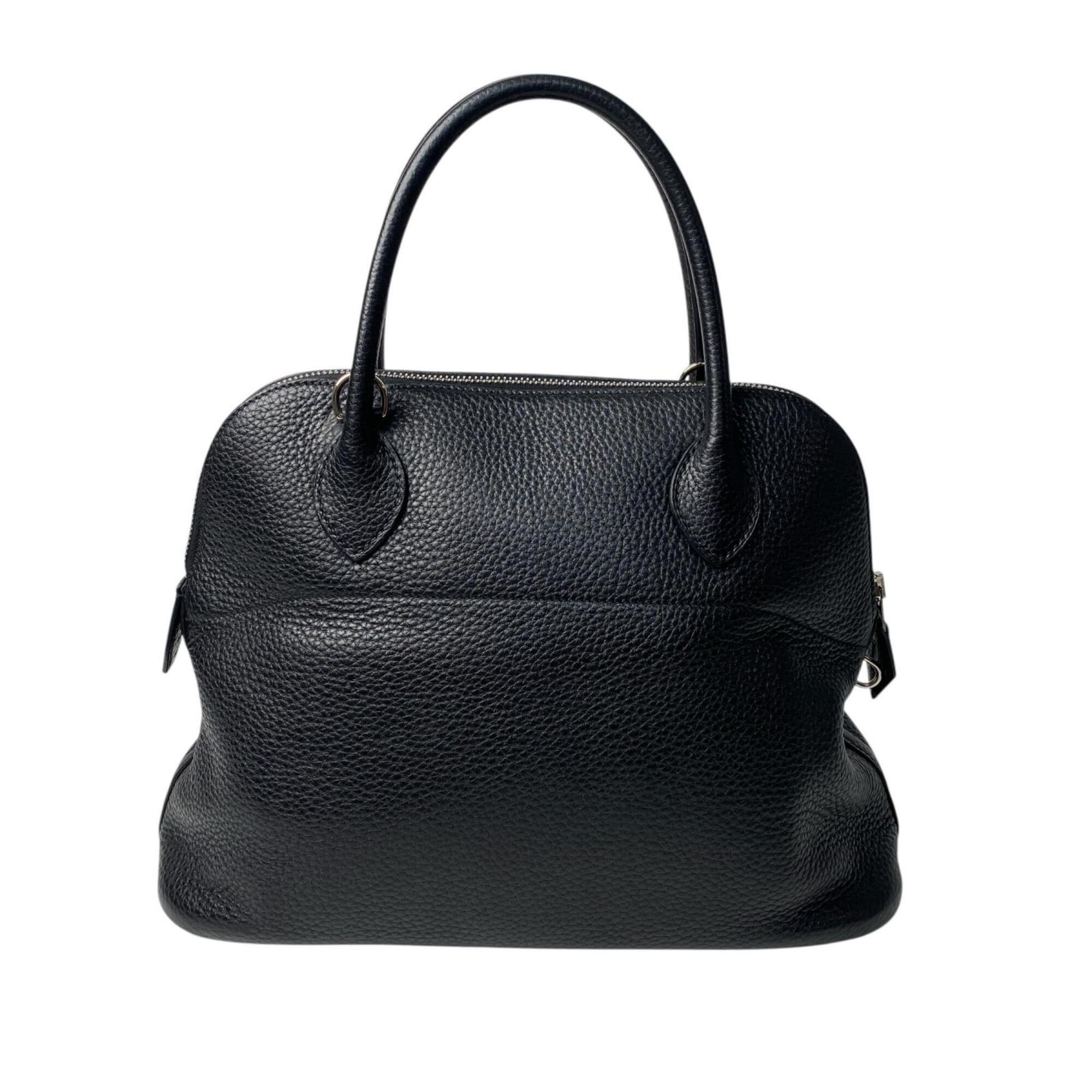Hermes Black Taurillon Clemence Leather Handbag Shoulder Bag (Pre-Owned)
