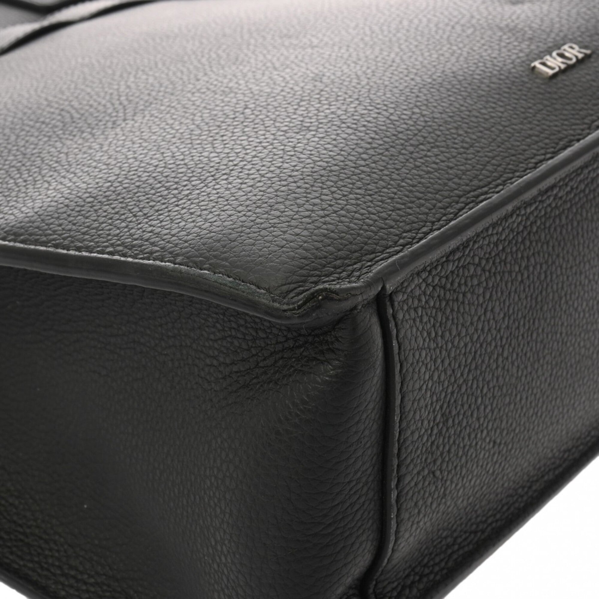 Dior Homme Black Leather Tote Bag (Pre-Owned)