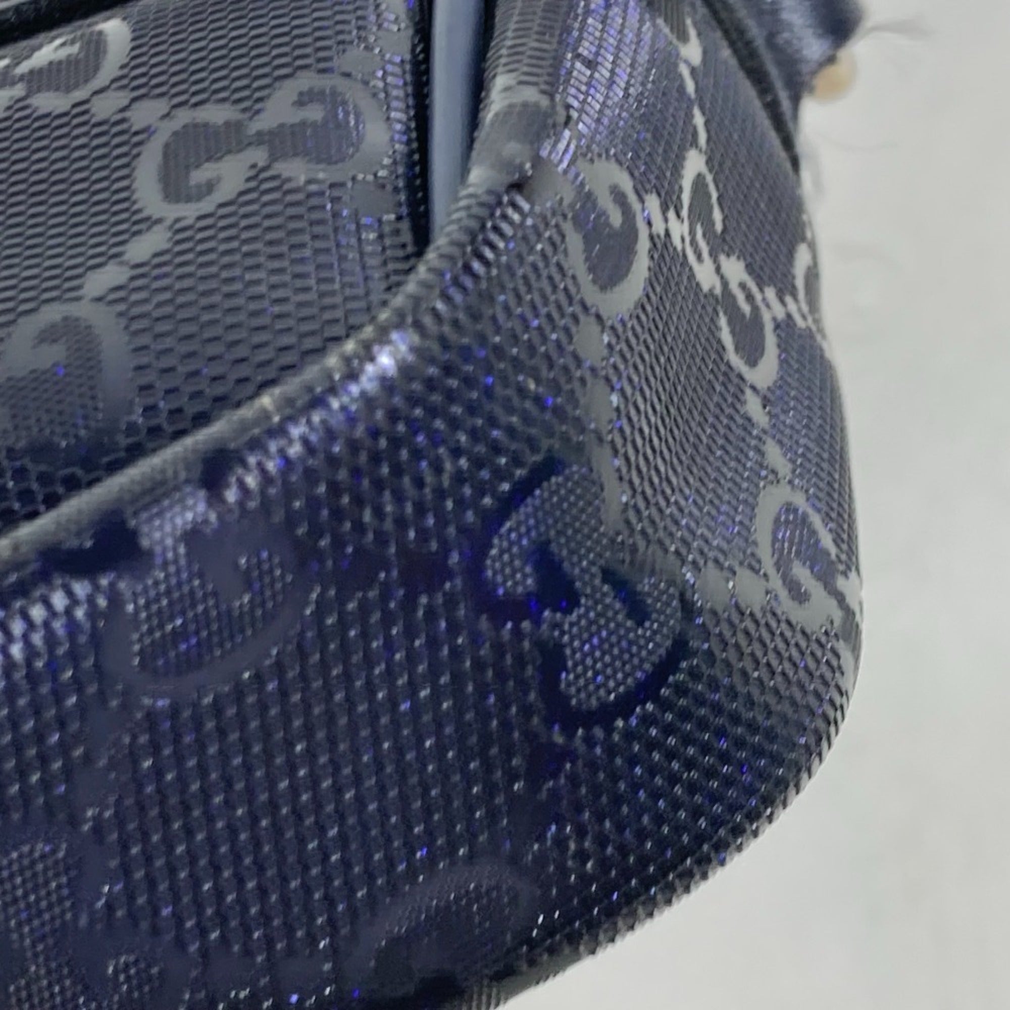 Gucci Gg Imprimé Blue Gg Imprimé Pochette Shoulder Bag (Pre-Owned)