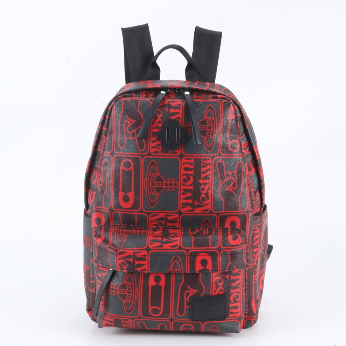 Vivienne Westwood Black Red Color Backpack (Pre-Owned)