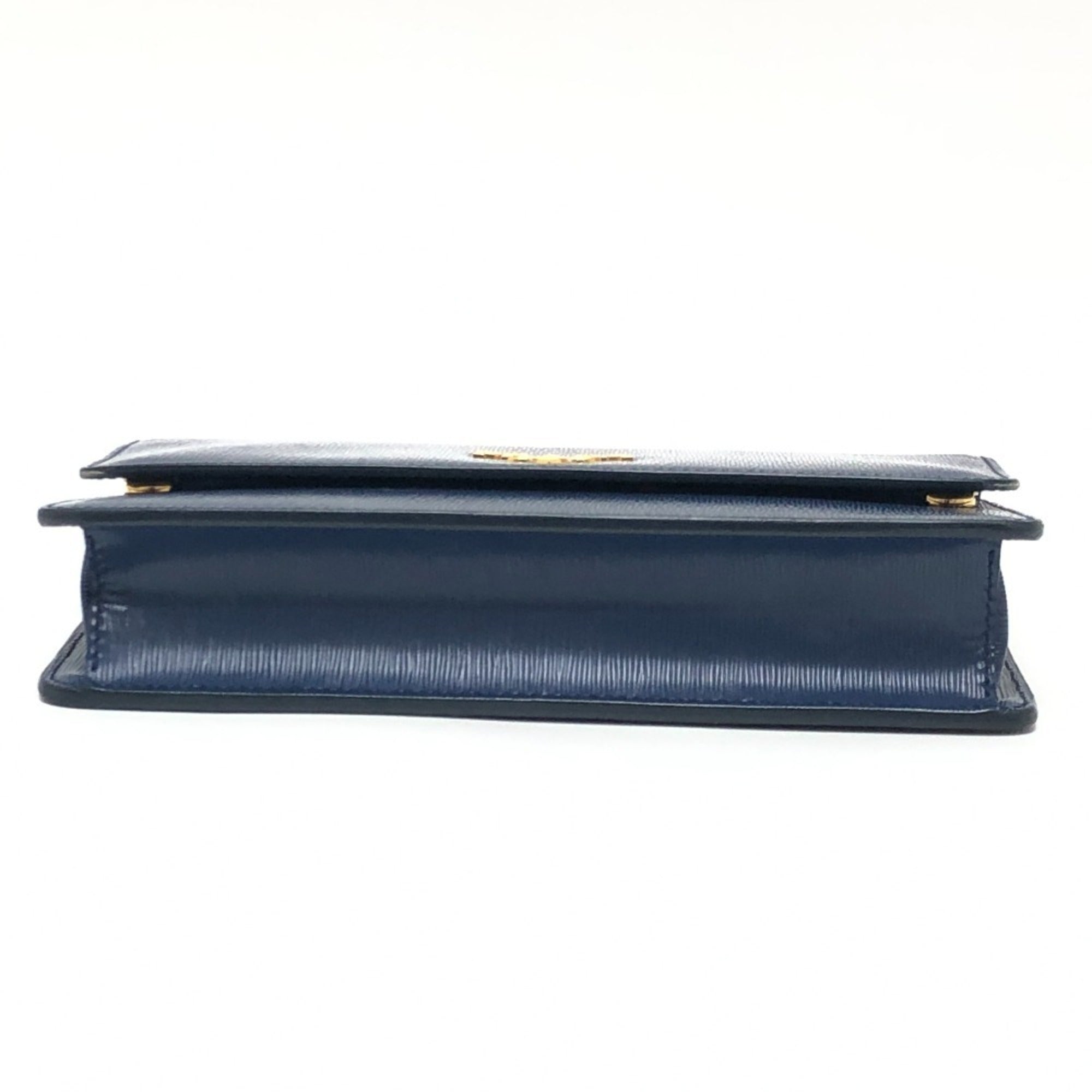Prada Blue Leather Chain/Shoulder Wallet (Pre-Owned)