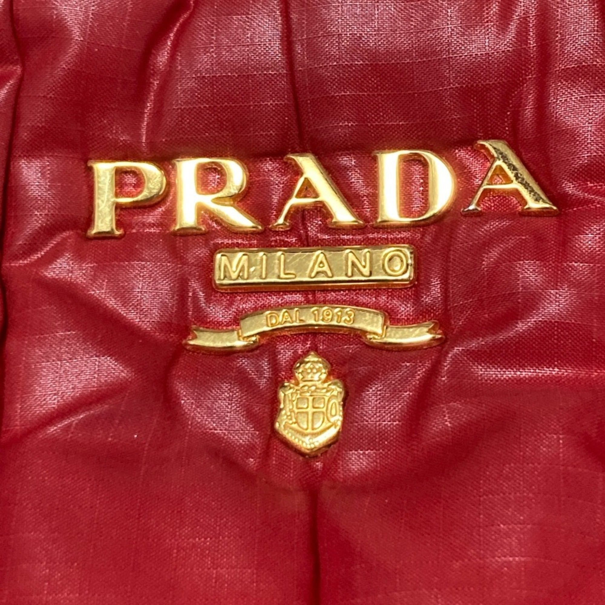 Prada Red Color Handbag Shoulder Bag (Pre-Owned)