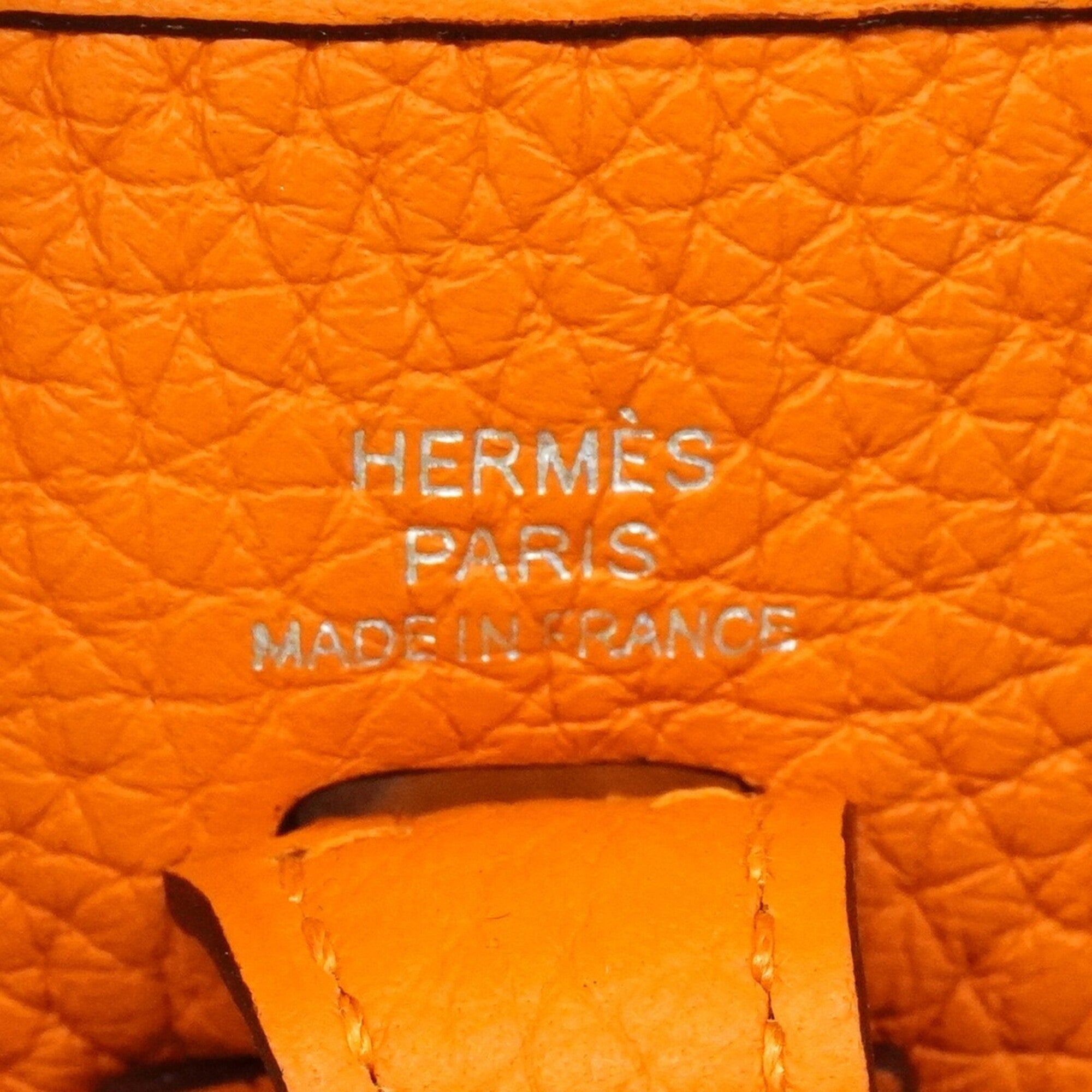 Hermes Orange Taurillon Clemence Leather Shoulder Bag (Pre-Owned)
