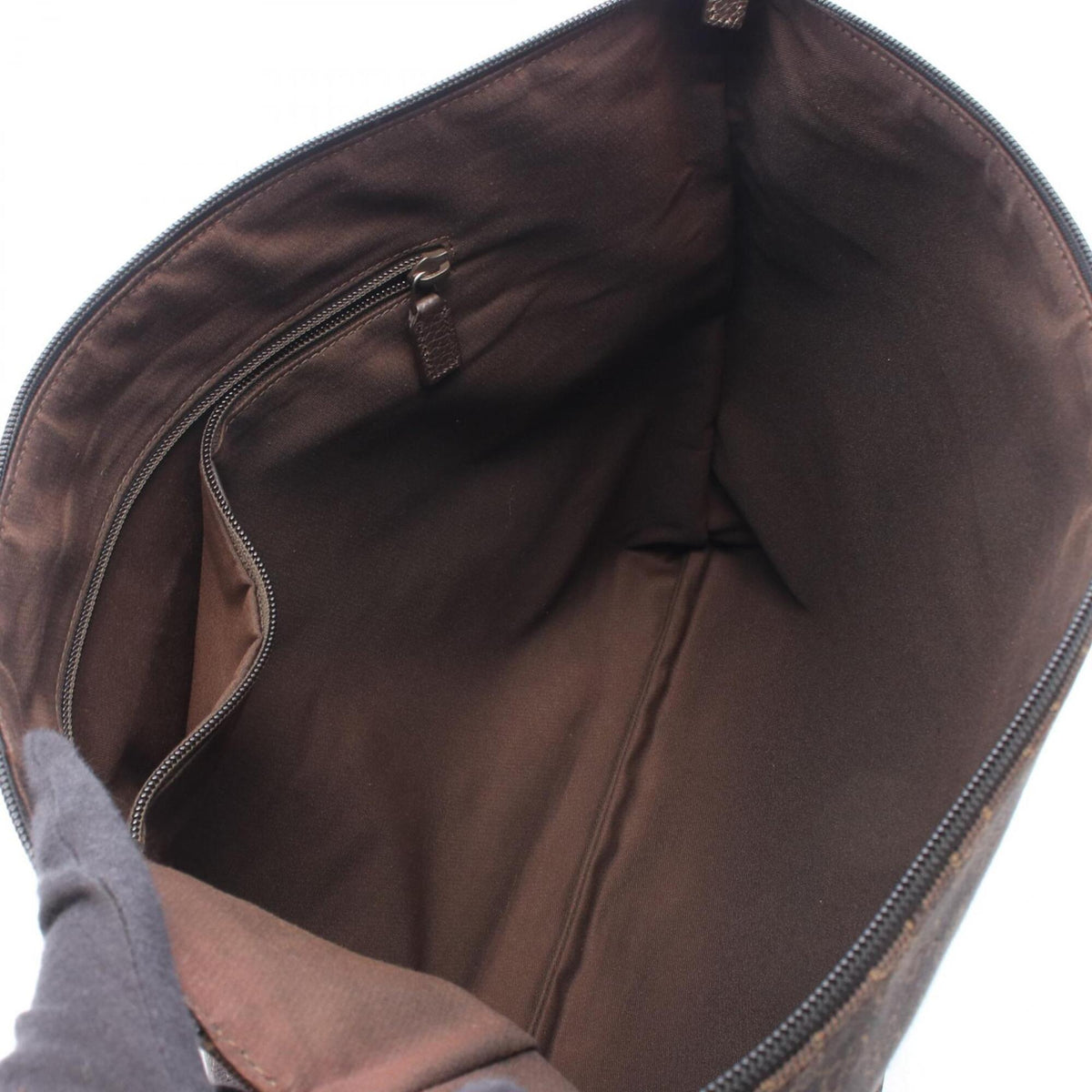 Gucci Brown Canvas Leather Handbag Shoulder Bag (Pre-Owned)