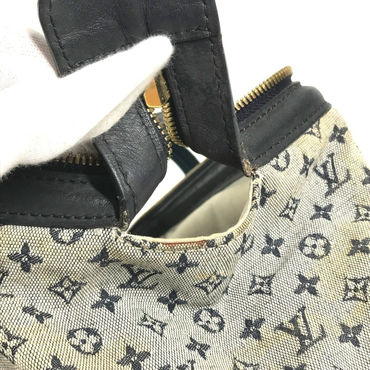 Louis Vuitton Navy Monogram Mini Boston Bag Handbag Shoulder Bag (Pre-Owned)