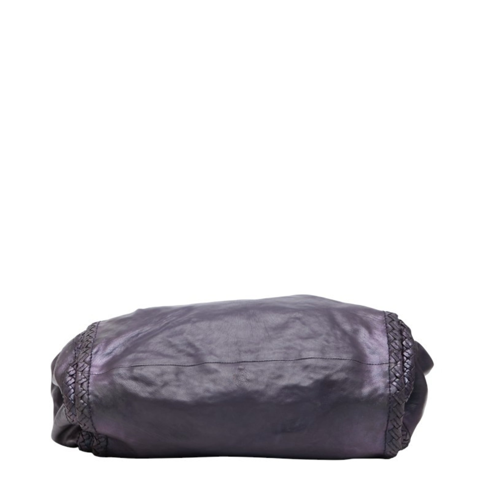 Bottega Veneta Purple Leather Shoulder Bag (Pre-Owned)