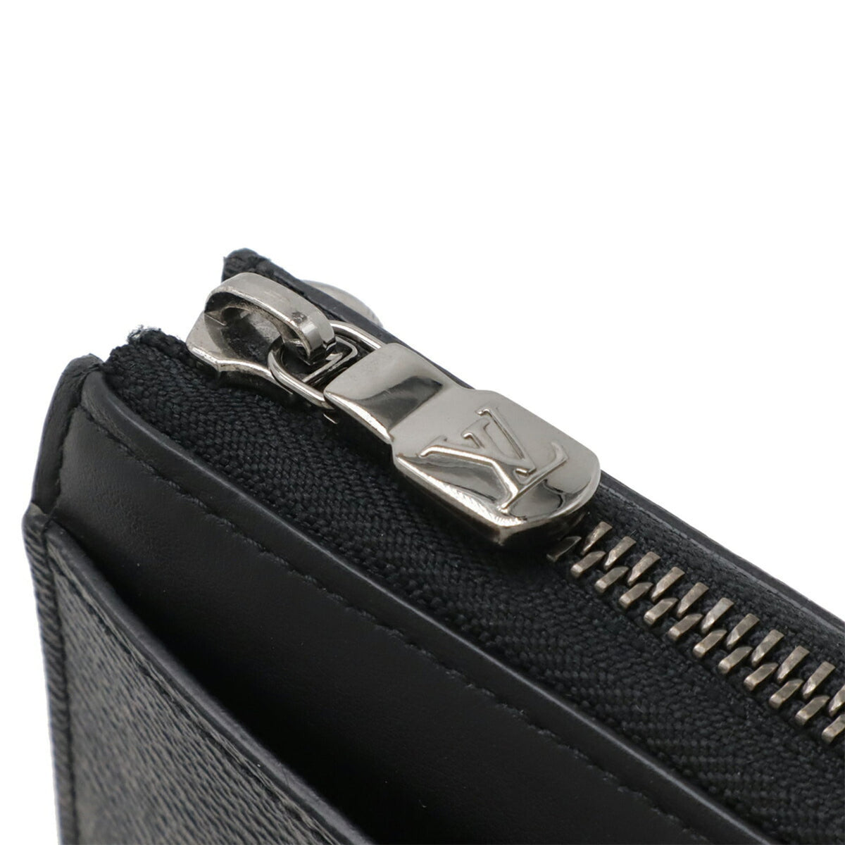 Louis Vuitton Monogram Eclipse Black Gray Monogram Eclipse Leather Coin Purse/Coin Case (Pre-Owned)