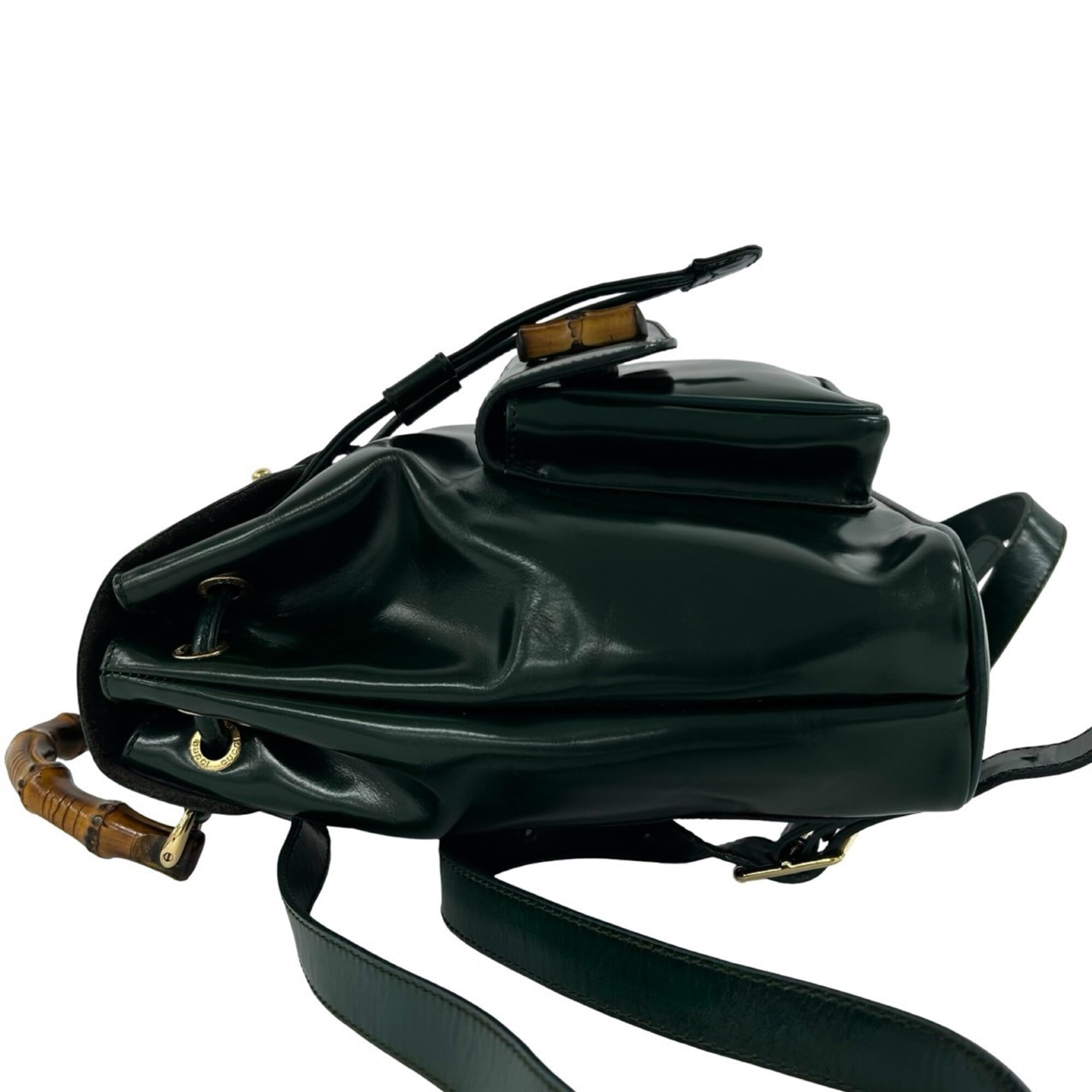 Gucci Green Patent Leather Backpack (Pre-Owned)