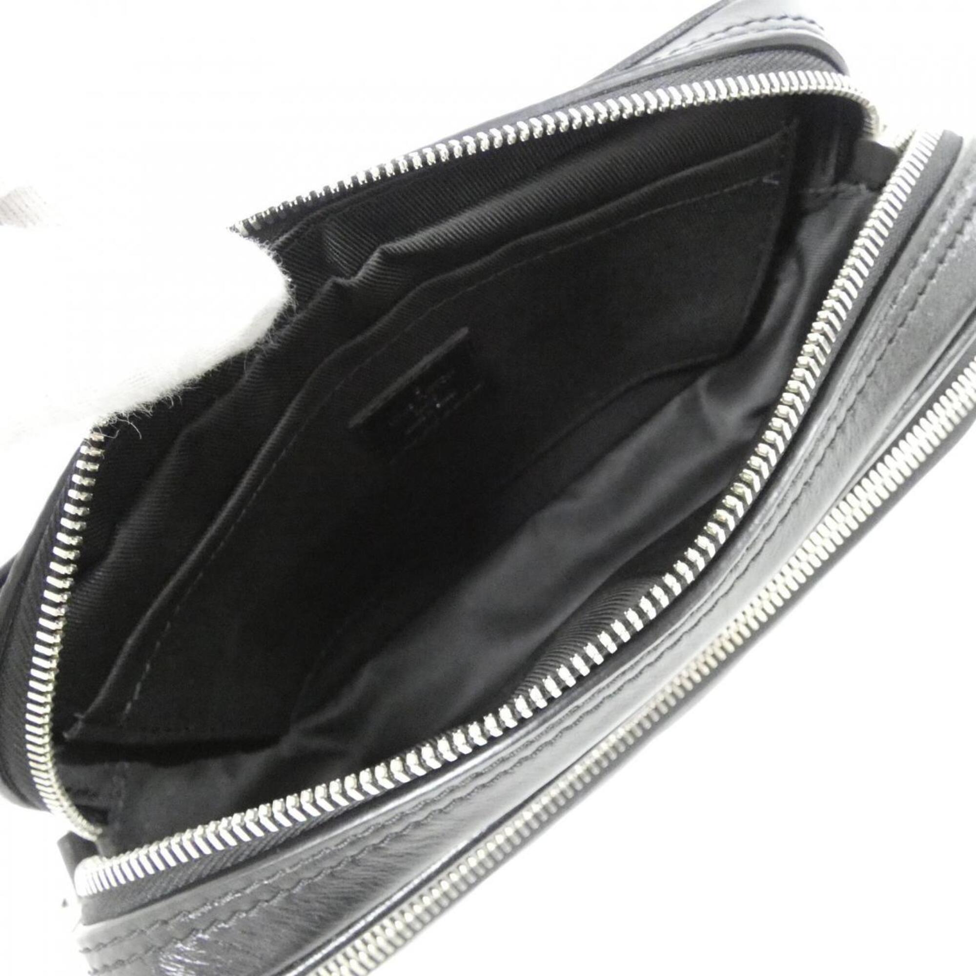 Louis Vuitton Black Leather Shoulder Bag (Pre-Owned)