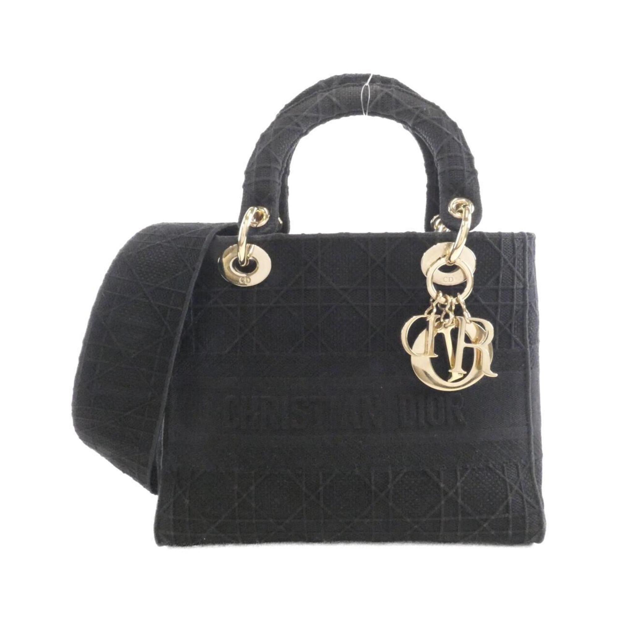 Christian Dior Black Canvas Handbag (Pre-Owned)