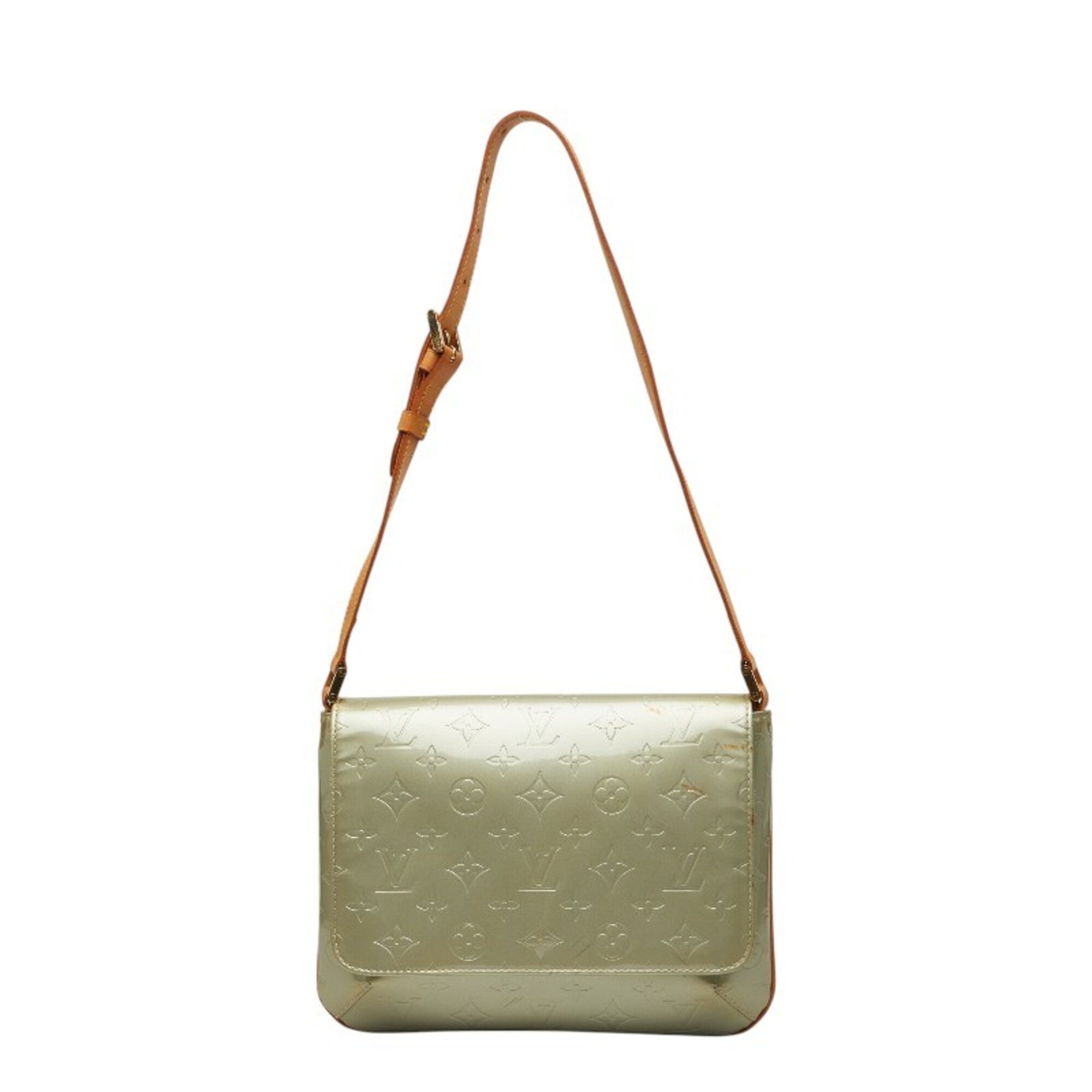 Louis Vuitton Gris Silver Patent Leather Leather Shoulder Bag (Pre-Owned)