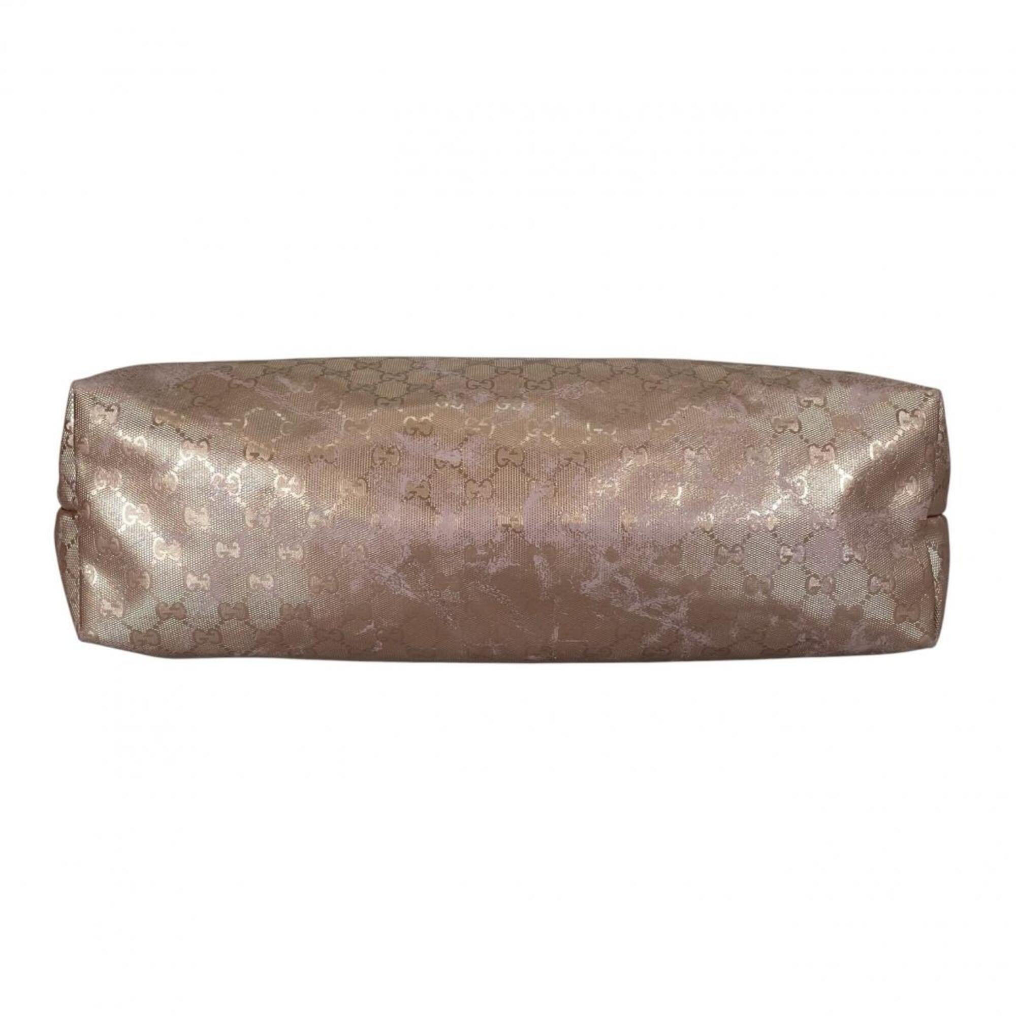 Gucci Gg Imprimé Gold Gg Imprimé Handbag Tote Bag (Pre-Owned)