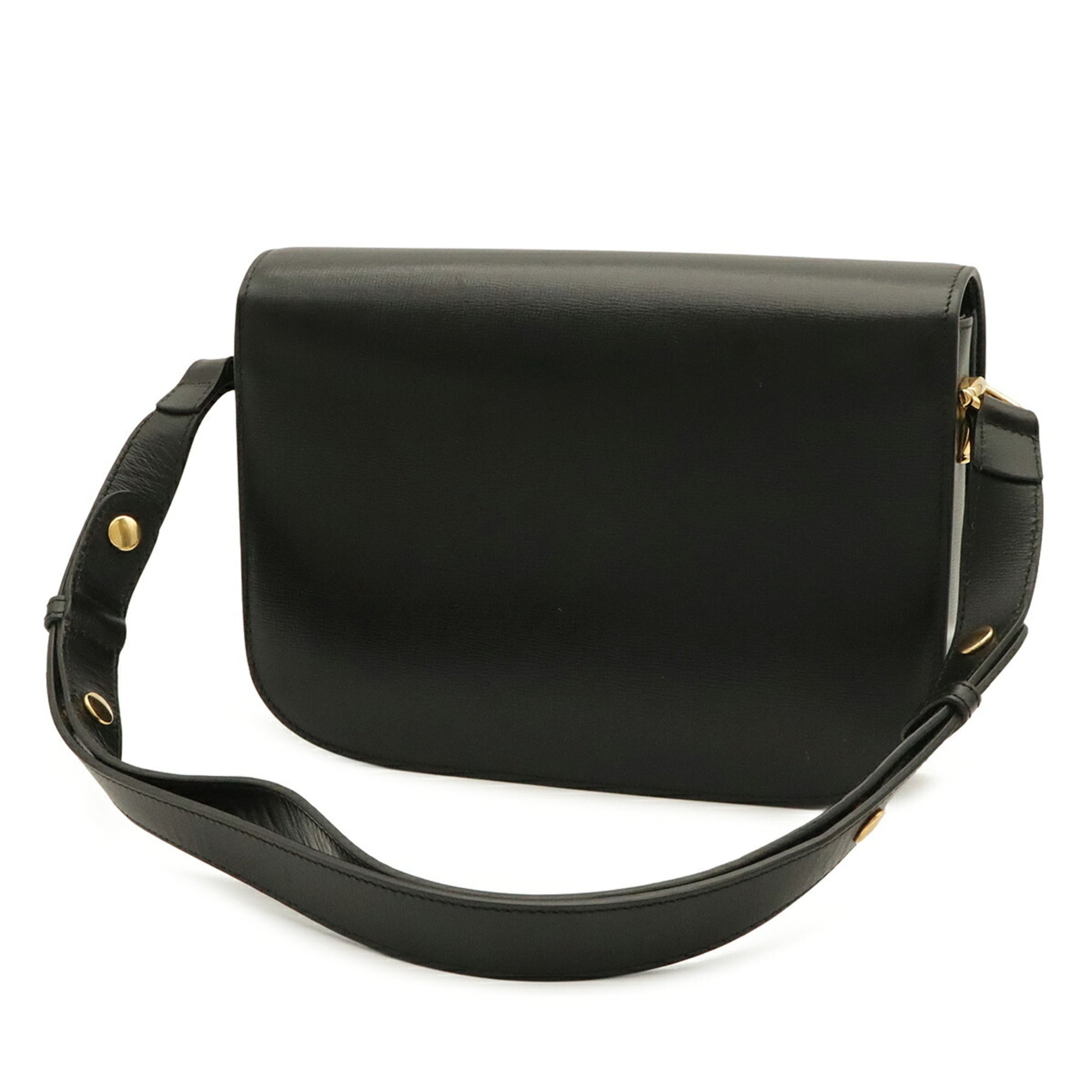Gucci Black Leather Pochette Shoulder Bag (Pre-Owned)