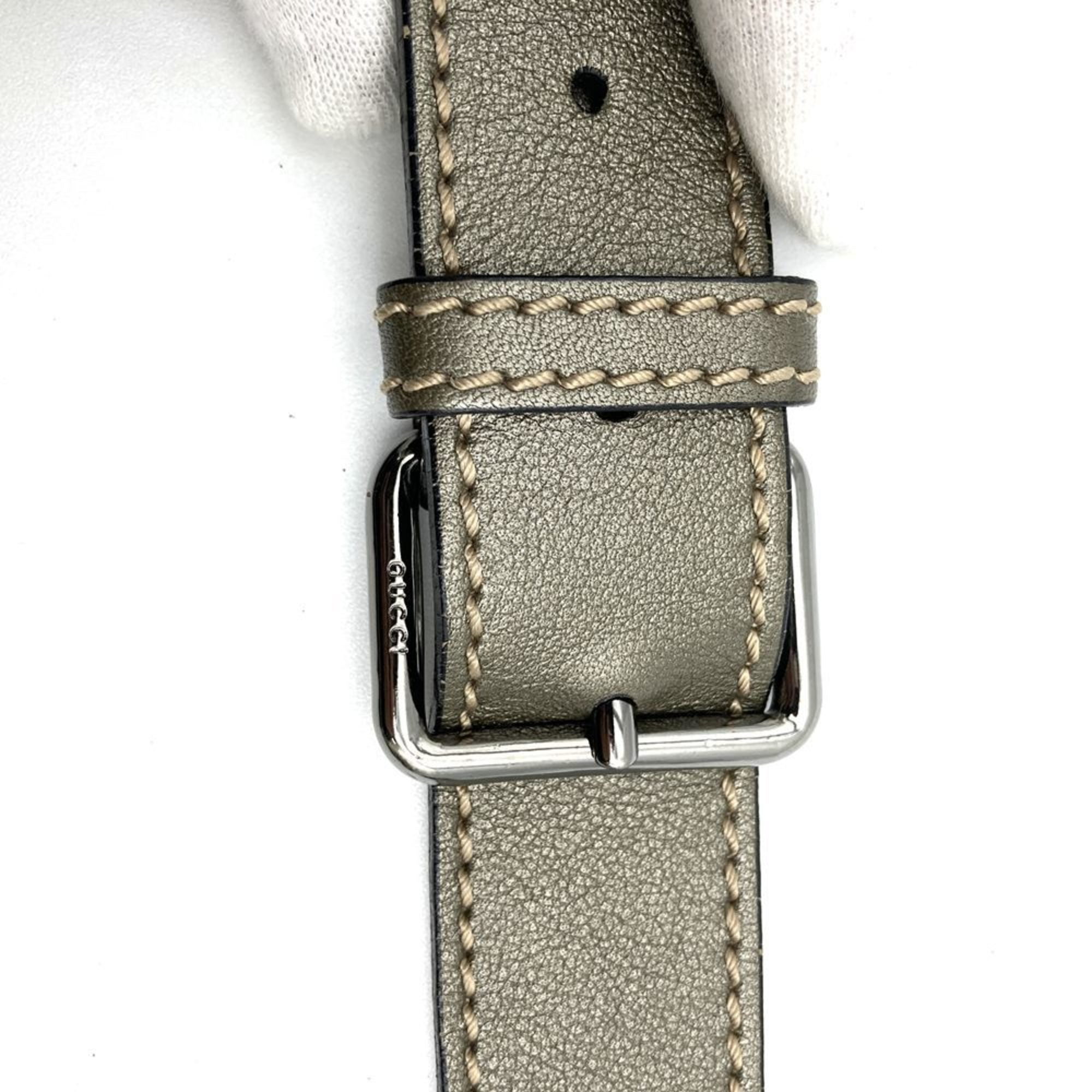 Gucci Gg Imprimé Brown Metallic Gg Imprimé Shoulder Bag (Pre-Owned)