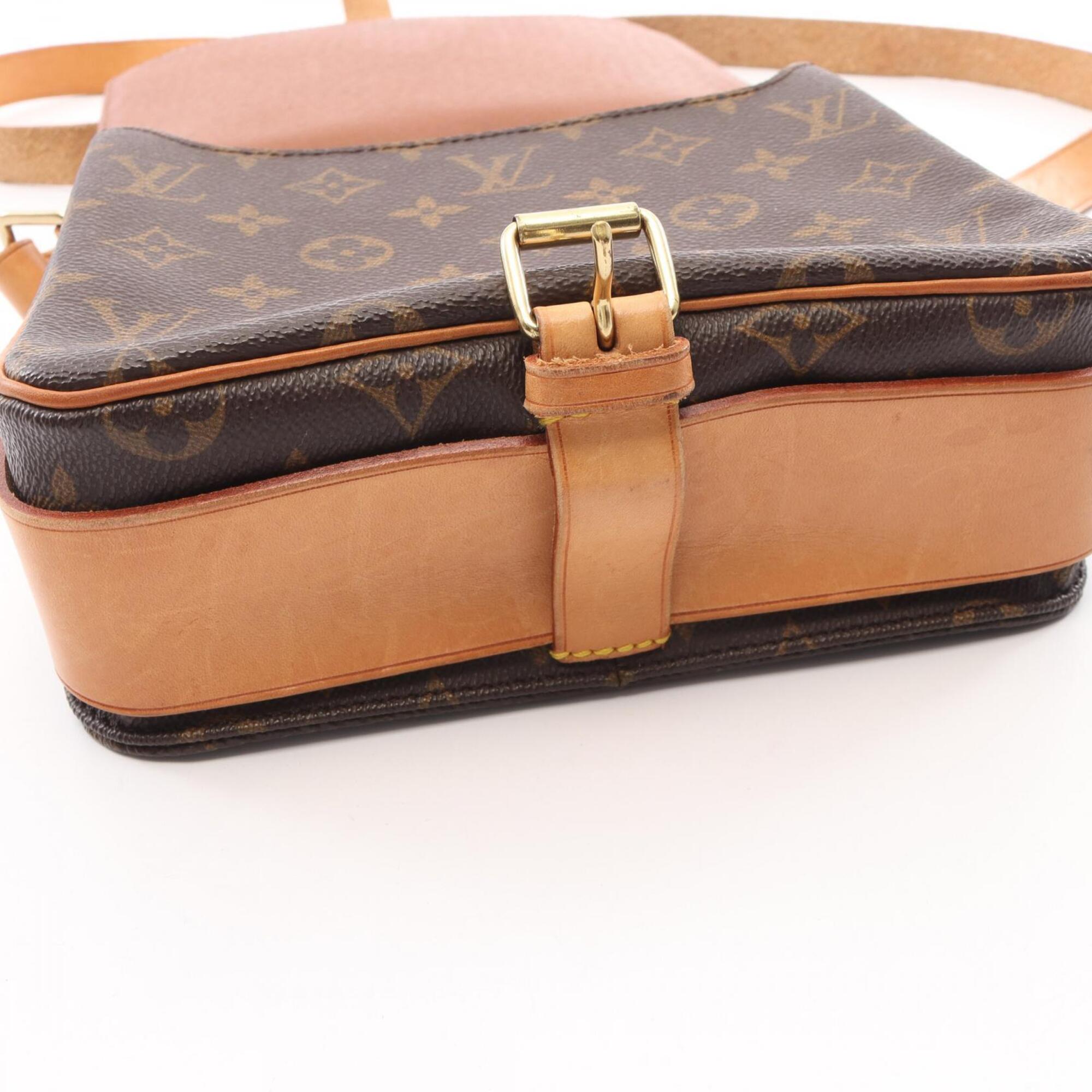 Louis Vuitton Brown Pvc Coated Canvas Leather Handbag Shoulder Bag (Pre-Owned)