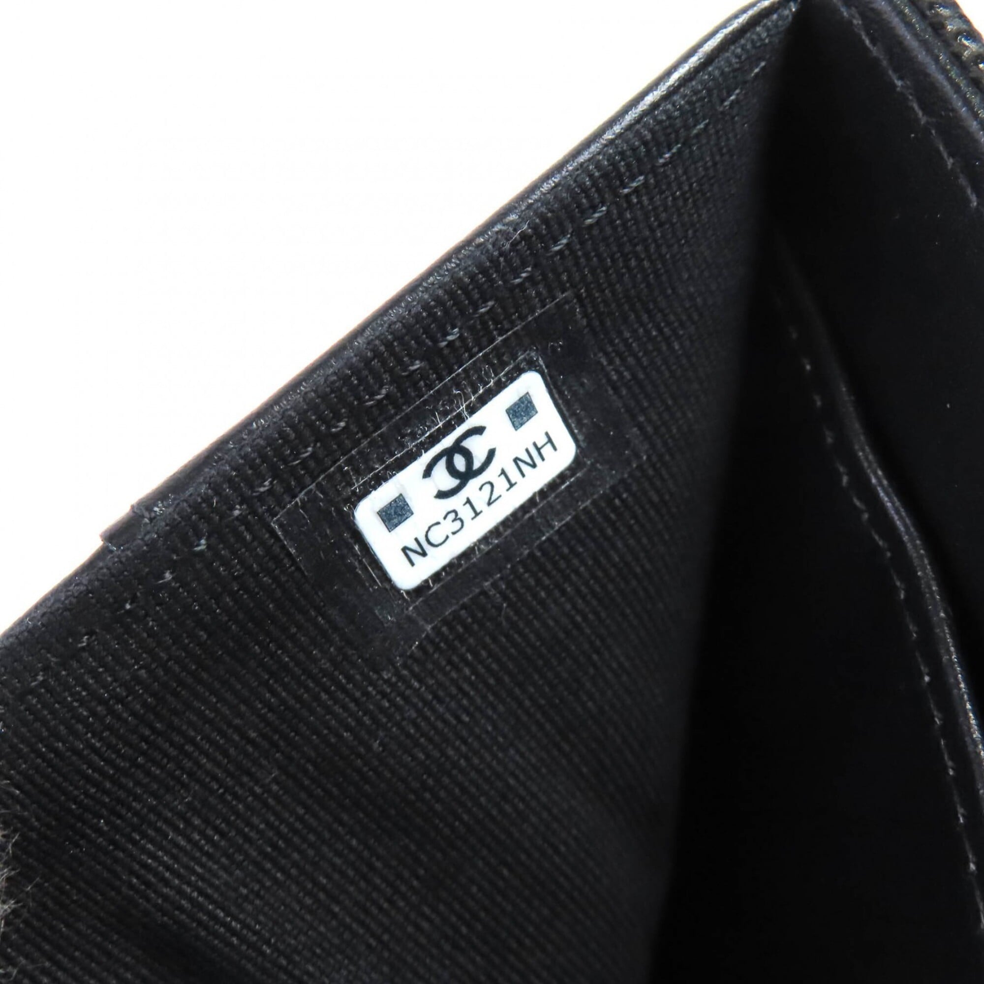 Chanel Matelasse Black Grained Calfskin Wallet (Tri-Fold) (Pre-Owned)