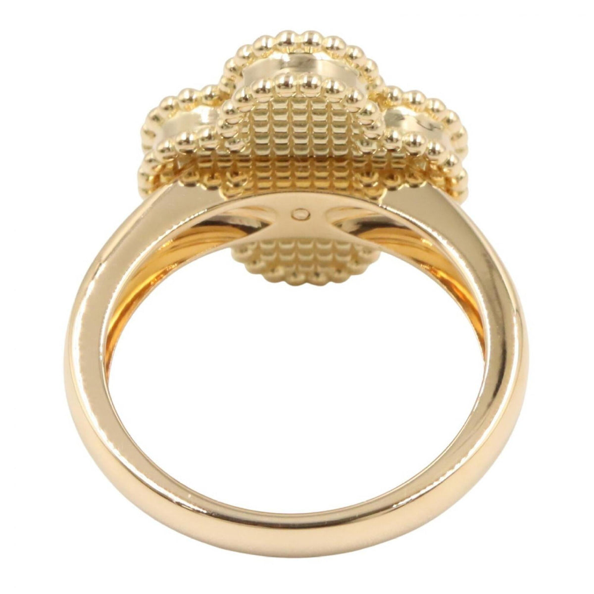Van Cleef & Arpels Gold Black Clear Yellow Gold (18K) Band Ring (Pre-Owned)