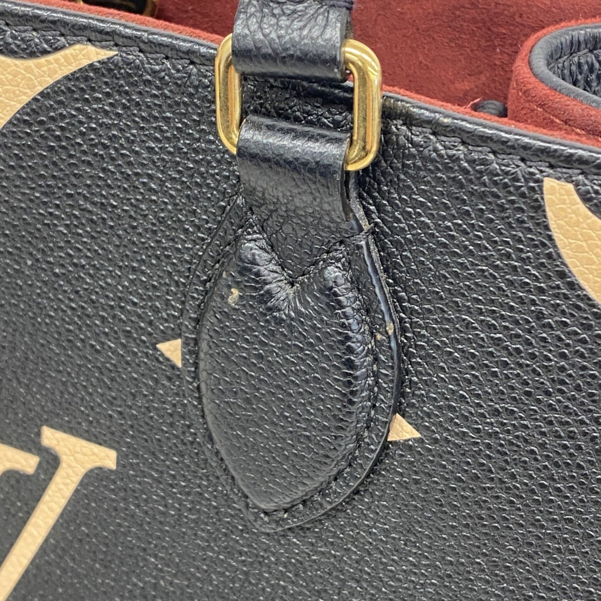 Louis Vuitton Beige Black Handbag (Pre-Owned)