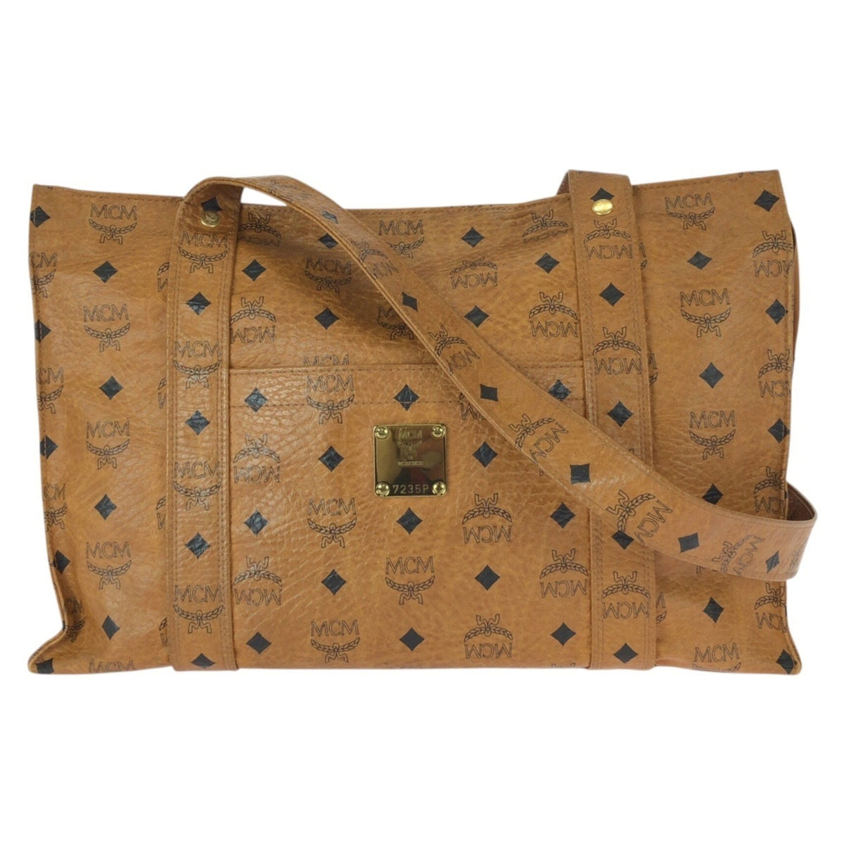 Mcm Brown Camel Pvc Shoulder Bag Tote Bag (Pre-Owned)