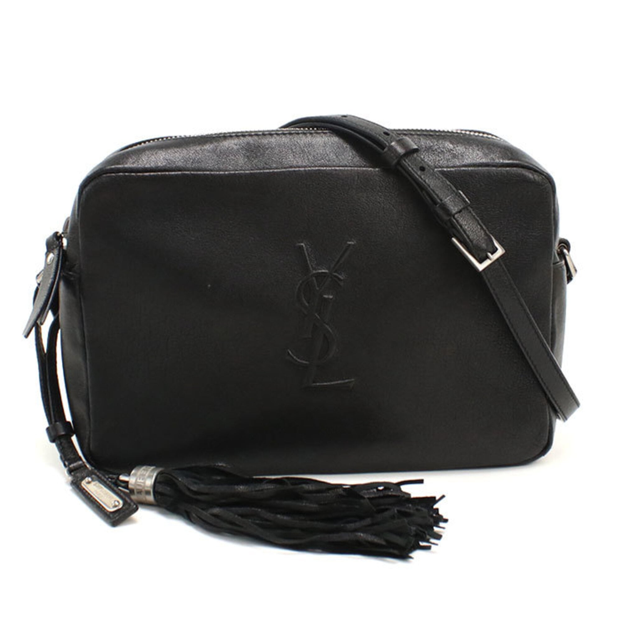 Saint Laurent Black Leather Shoulder Bag (Pre-Owned)