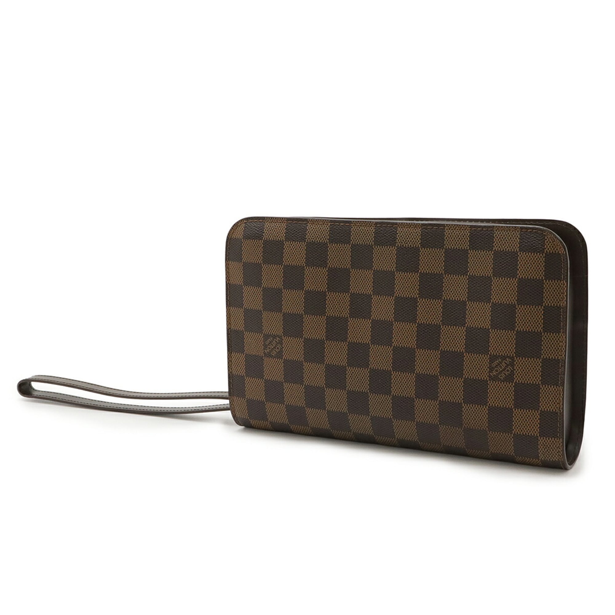 Louis Vuitton Brown Damier Canvas Damier Canvas Clutch Bag Pouch (Pre-Owned)