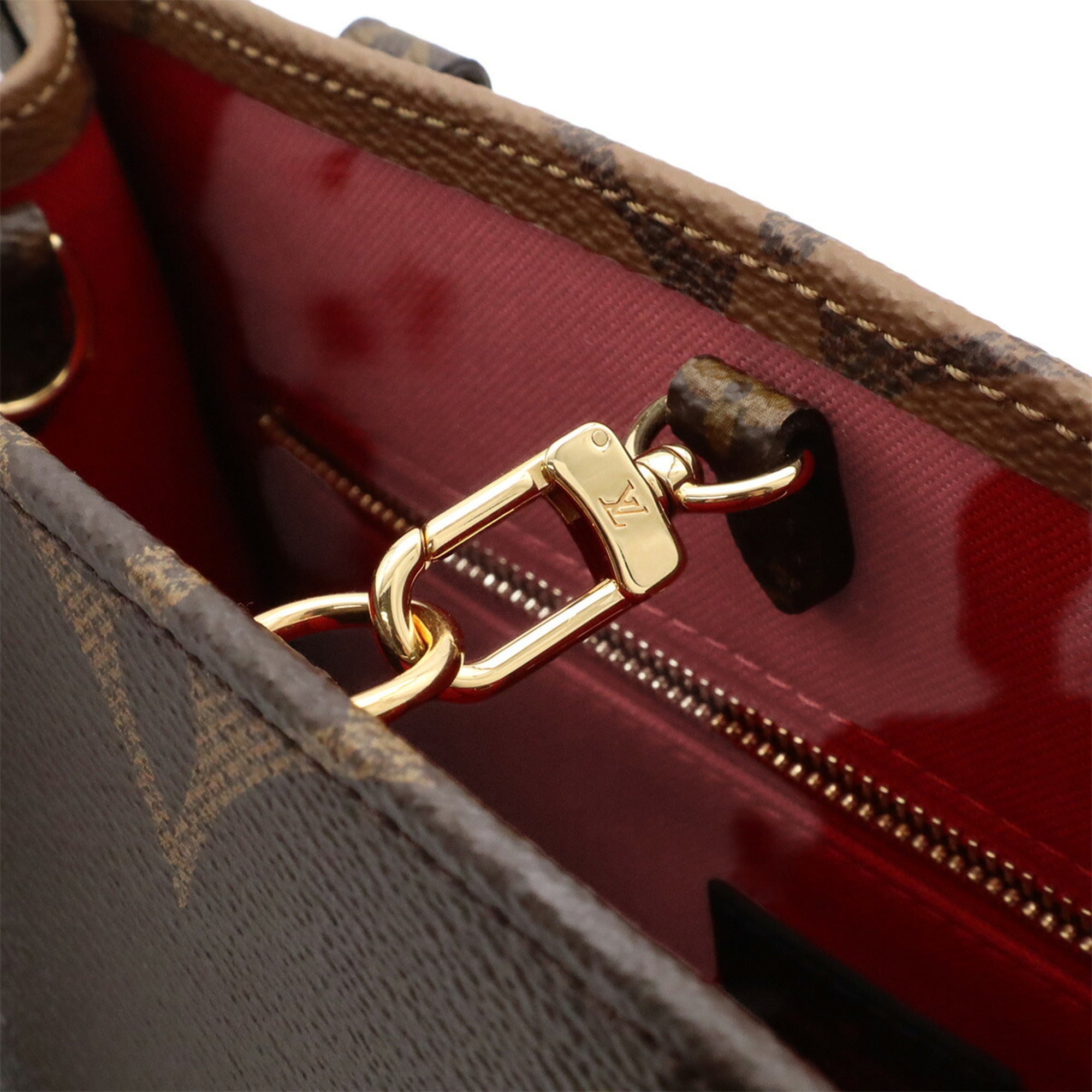 Louis Vuitton Dark Brown Light Brown Monogram Canvas Monogram Reverse Canvas Handbag Shoulder Bag (Pre-Owned)