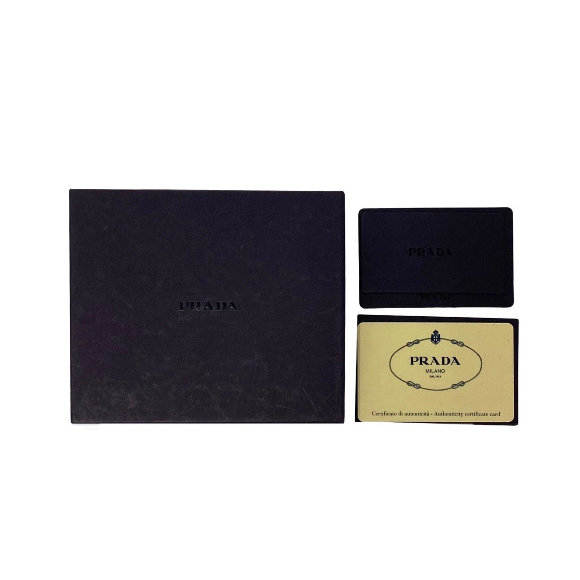 Prada Red Color Nylon Leather Wallet (Bi-Fold) (Pre-Owned)
