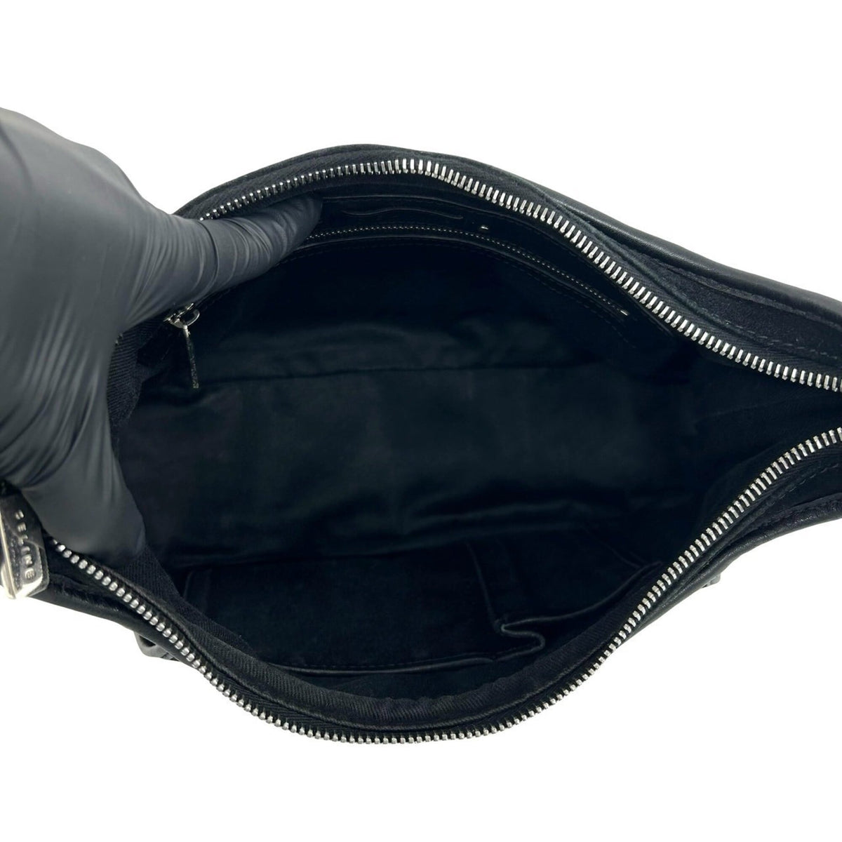 Celine Black Cord Leather Shoulder Bag (Pre-Owned)