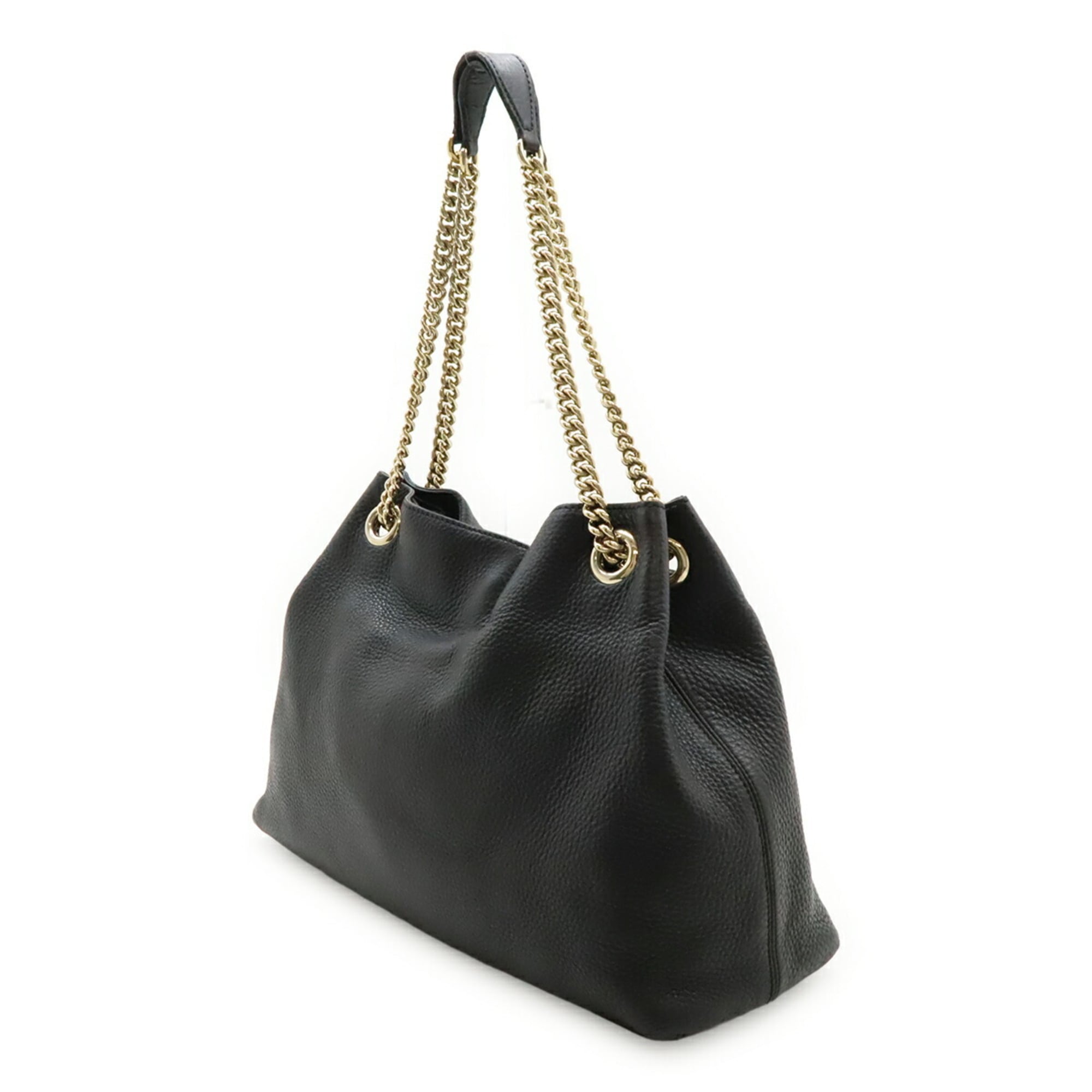 Gucci Soho Black Leather Shoulder Bag Tote Bag (Pre-Owned)