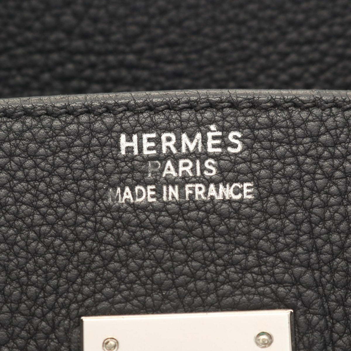 Hermes Black Togo Leather Leather Handbag (Pre-Owned)