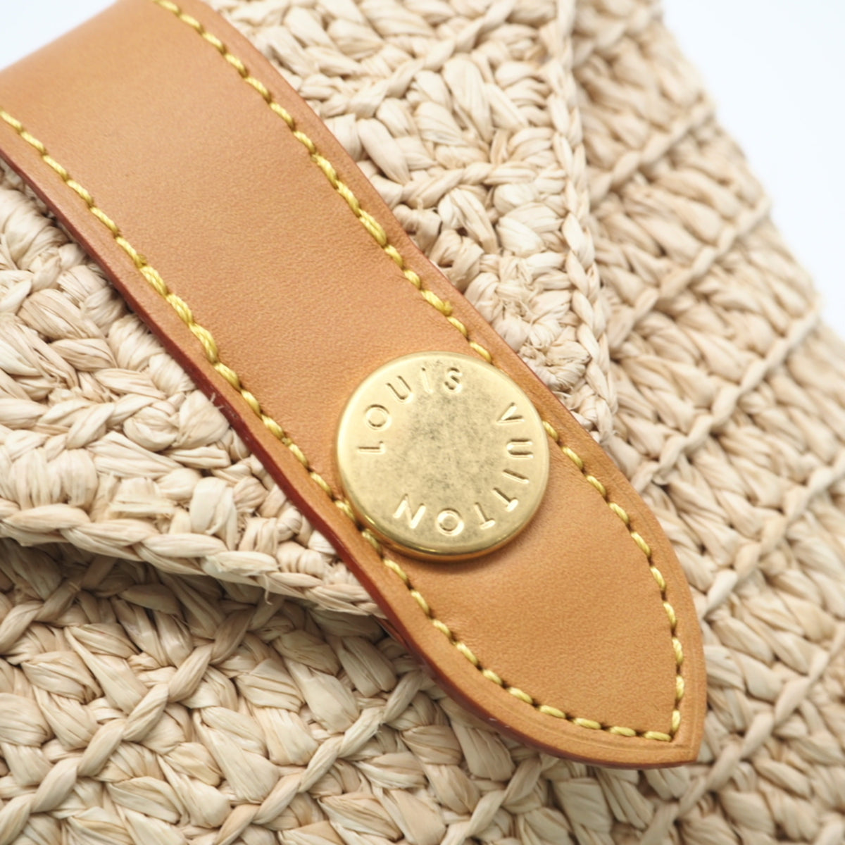 Louis Vuitton Beige Brown Natural Leather Shoulder Bag (Pre-Owned)