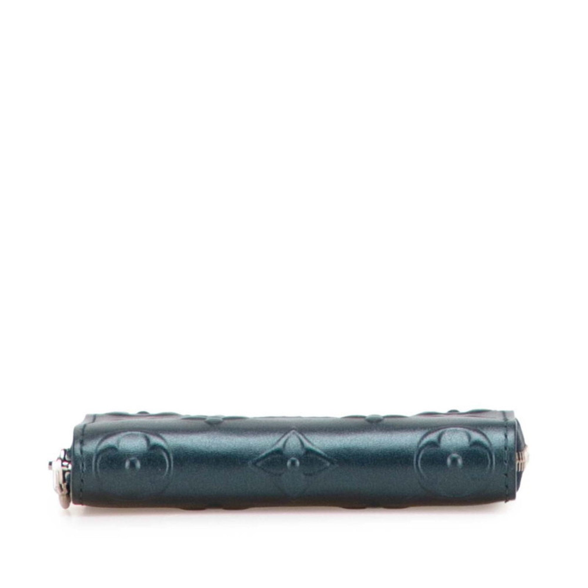 Louis Vuitton Blue Leather Coin Purse/Coin Case (Pre-Owned)