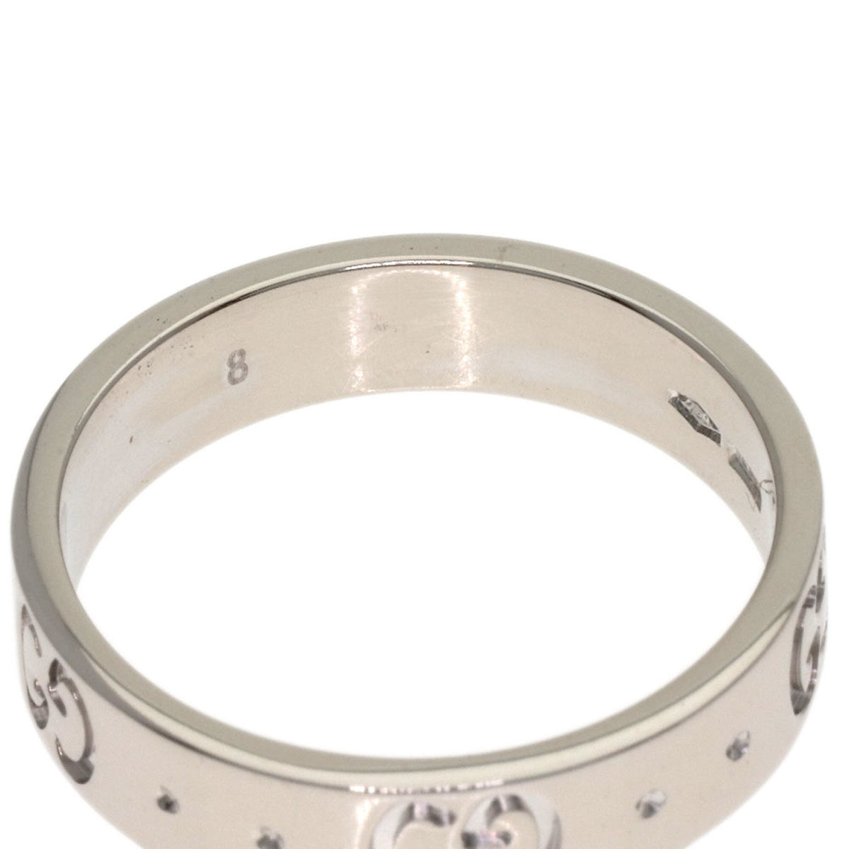Gucci White Gold White Gold (18K) Band Ring (Pre-Owned)