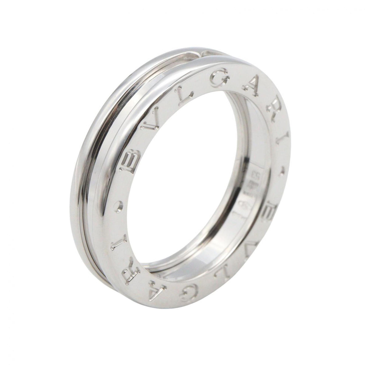 Bvlgari Silver White Gold (18K) Band Ring (Pre-Owned)