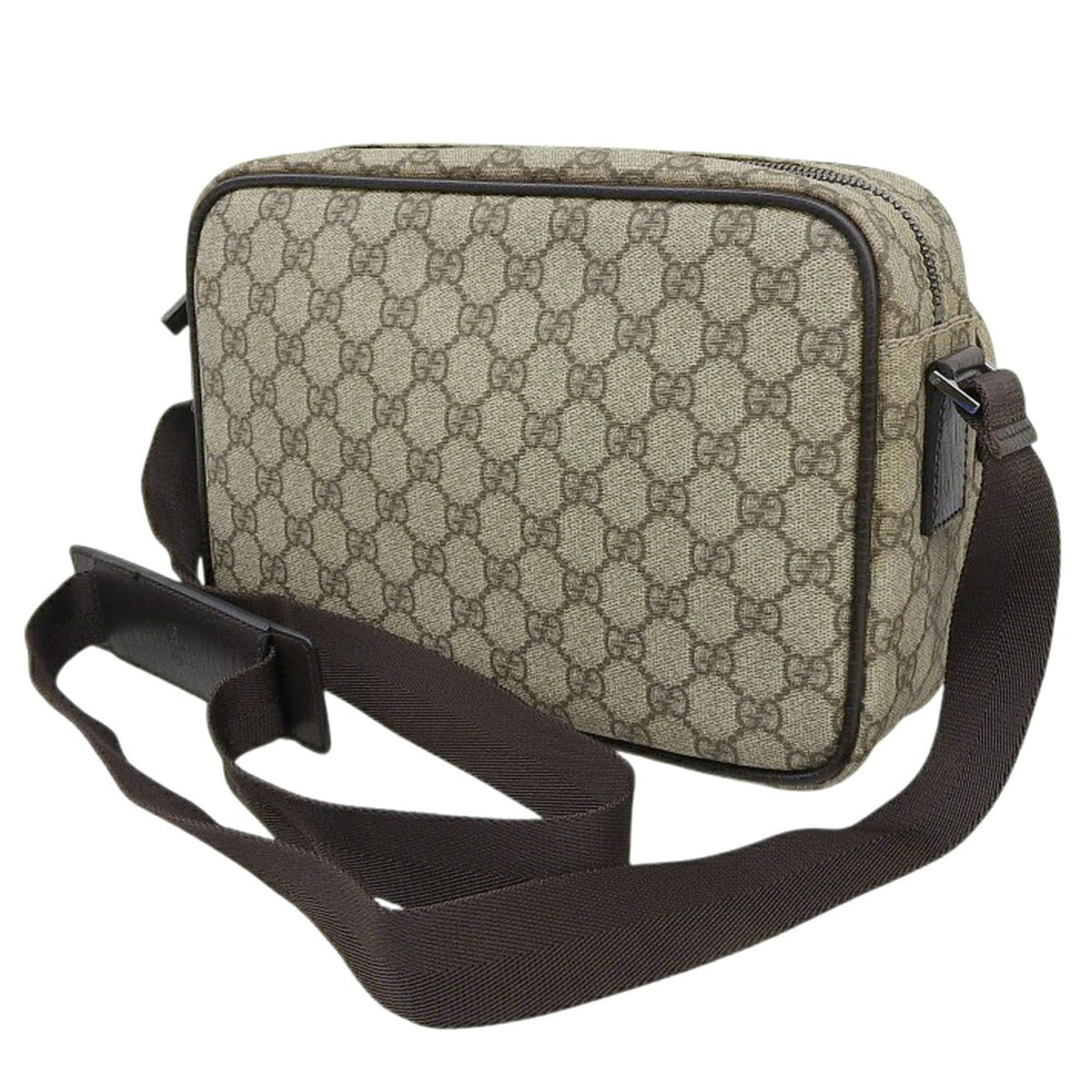 Gucci Beige Brown Pvc Leather Shoulder Bag (Pre-Owned)