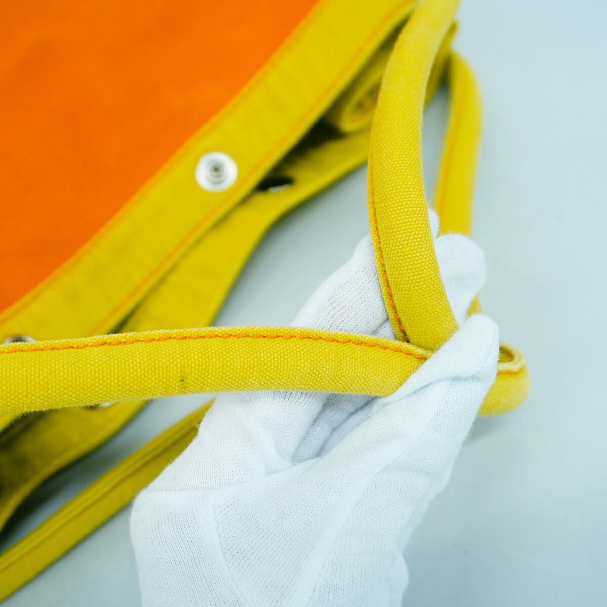 Hermes Orange Yellow Canvas Tote Bag (Pre-Owned)