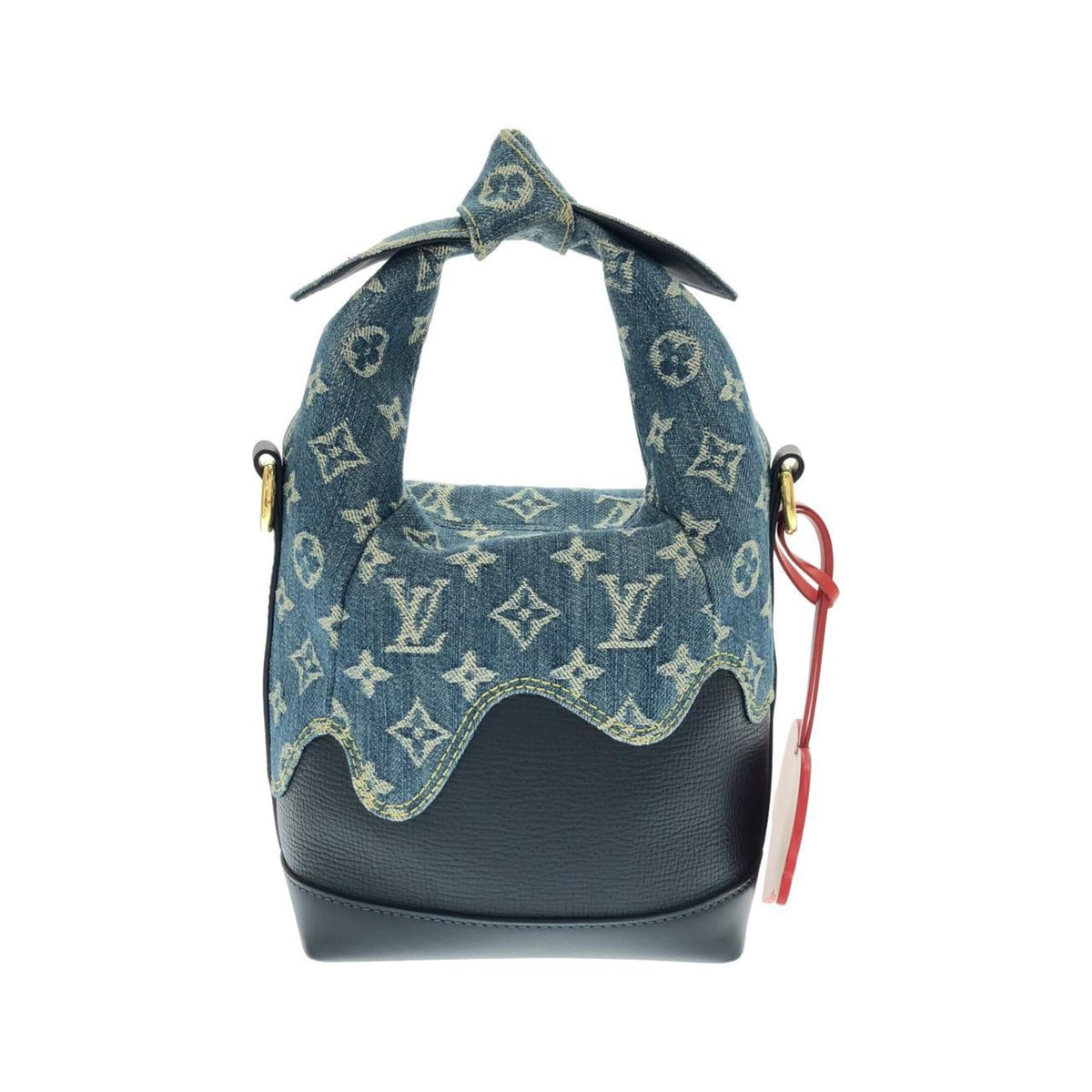 Louis Vuitton Blue Denim Canvas Leather Shoulder Bag (Pre-Owned)