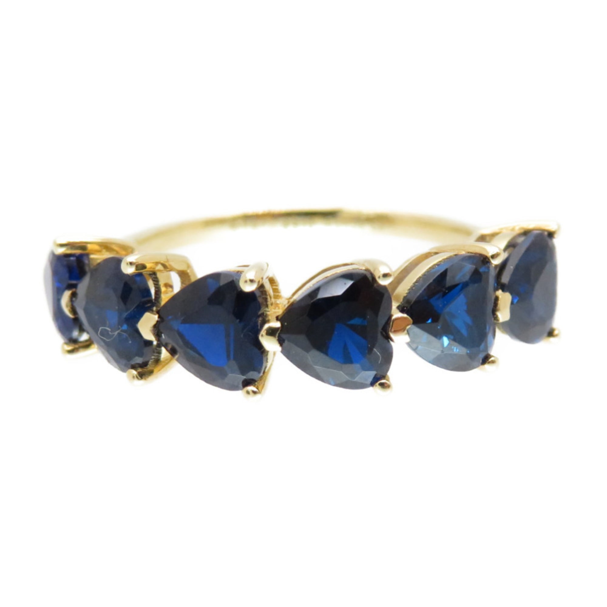 Tiffany Heart Gold Blue Yellow Gold (18K) Band Ring (Pre-Owned)